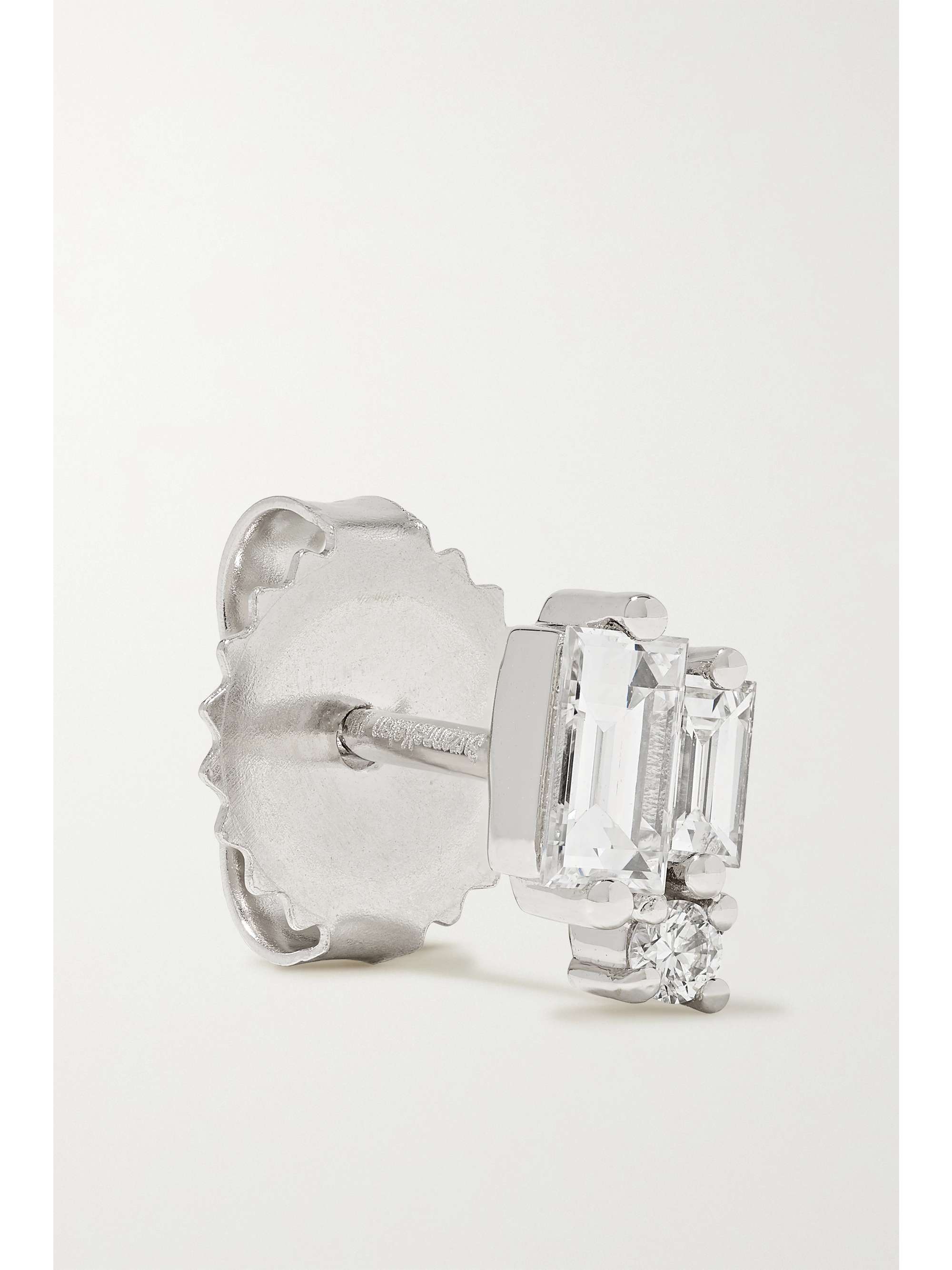 SUZANNE KALAN 18-karat white gold diamond earrings