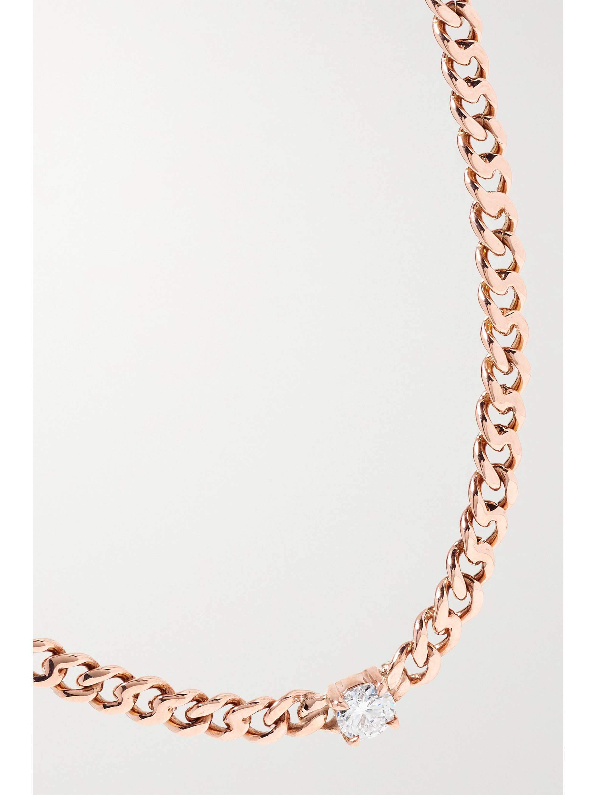 ANITA KO 18-karat rose gold diamond necklace