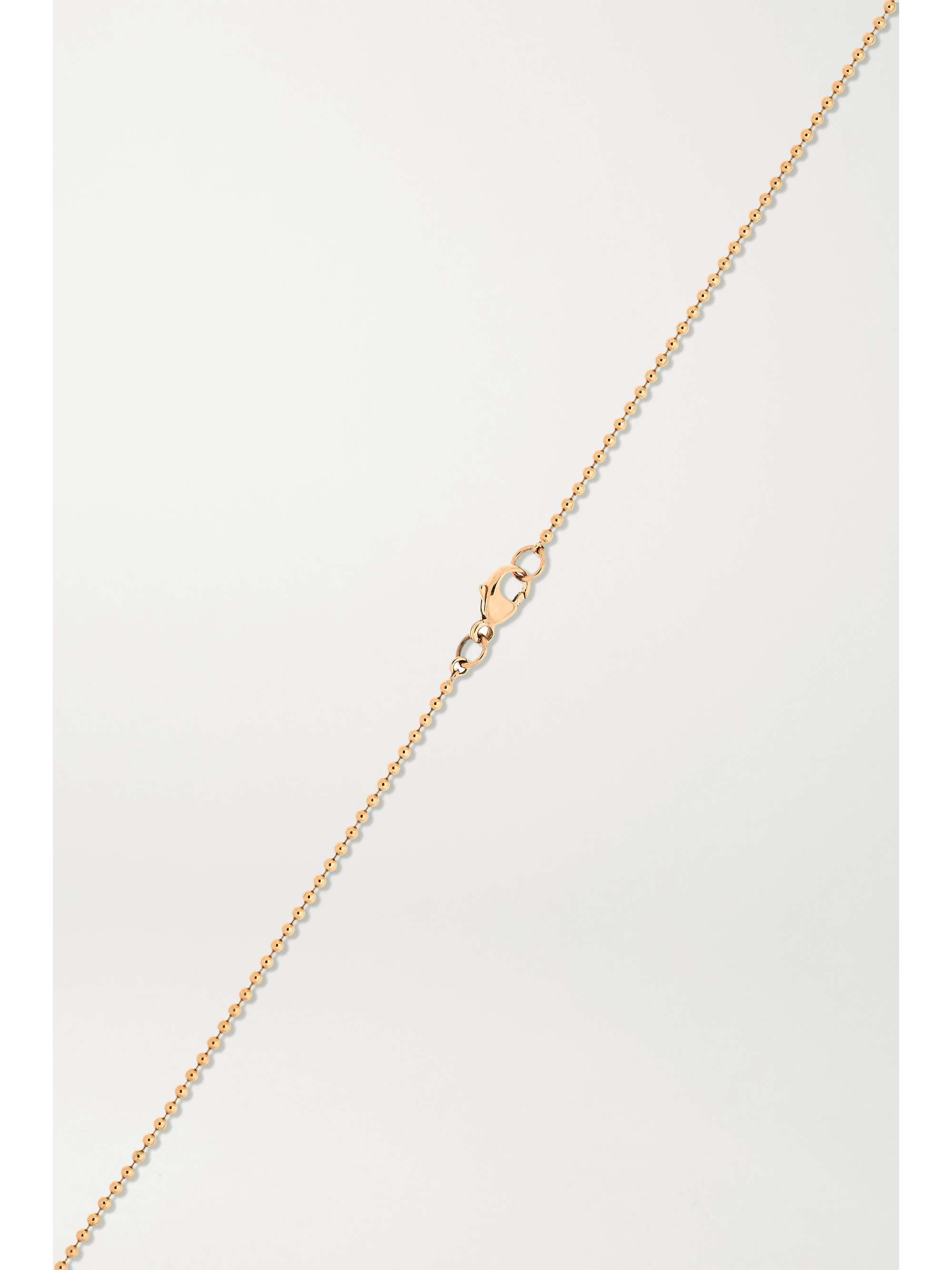 DIANE KORDAS 18-karat rose gold, enamel, diamond and sapphire necklace