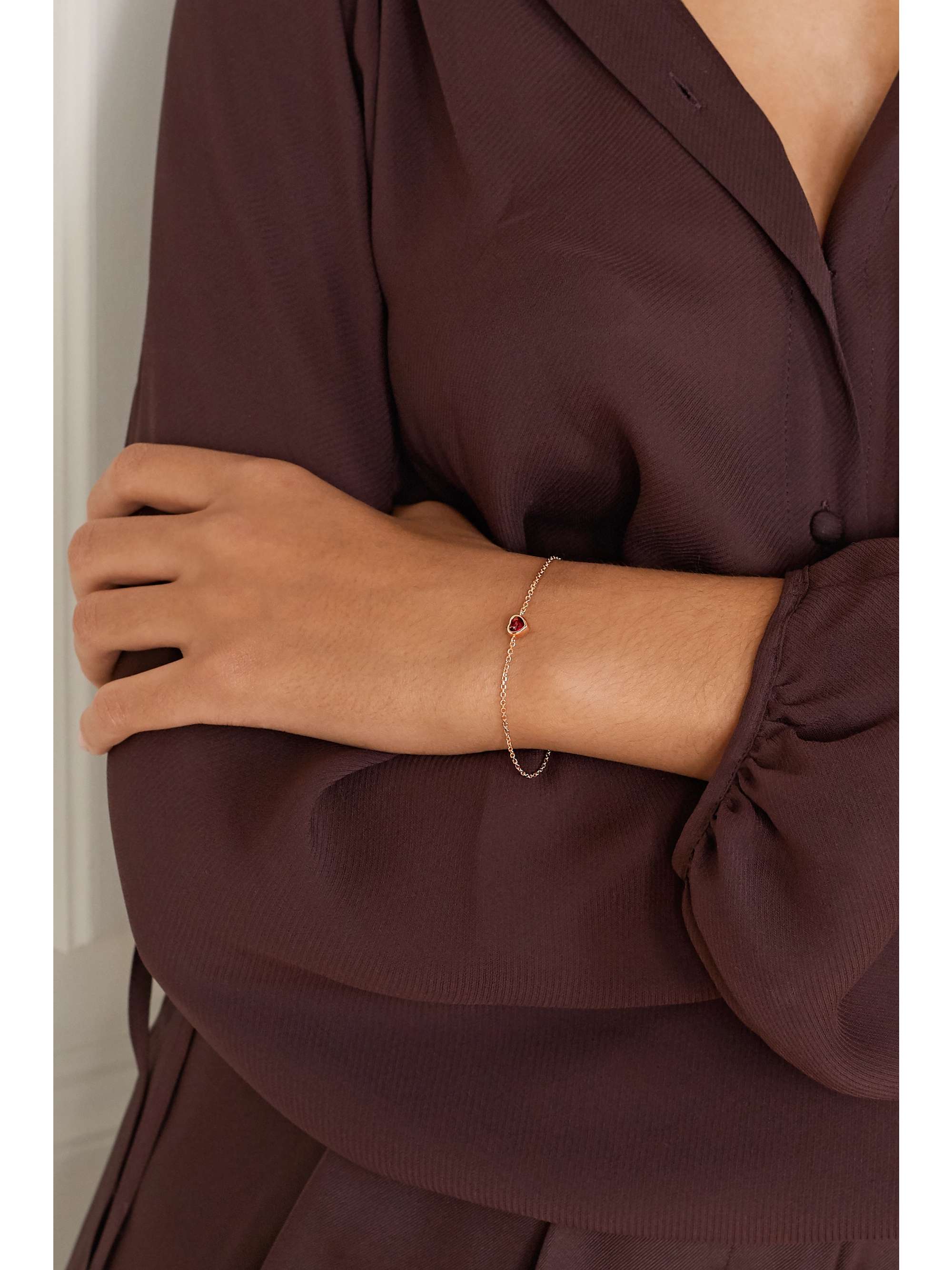 ANITA KO 18-karat rose gold ruby bracelet