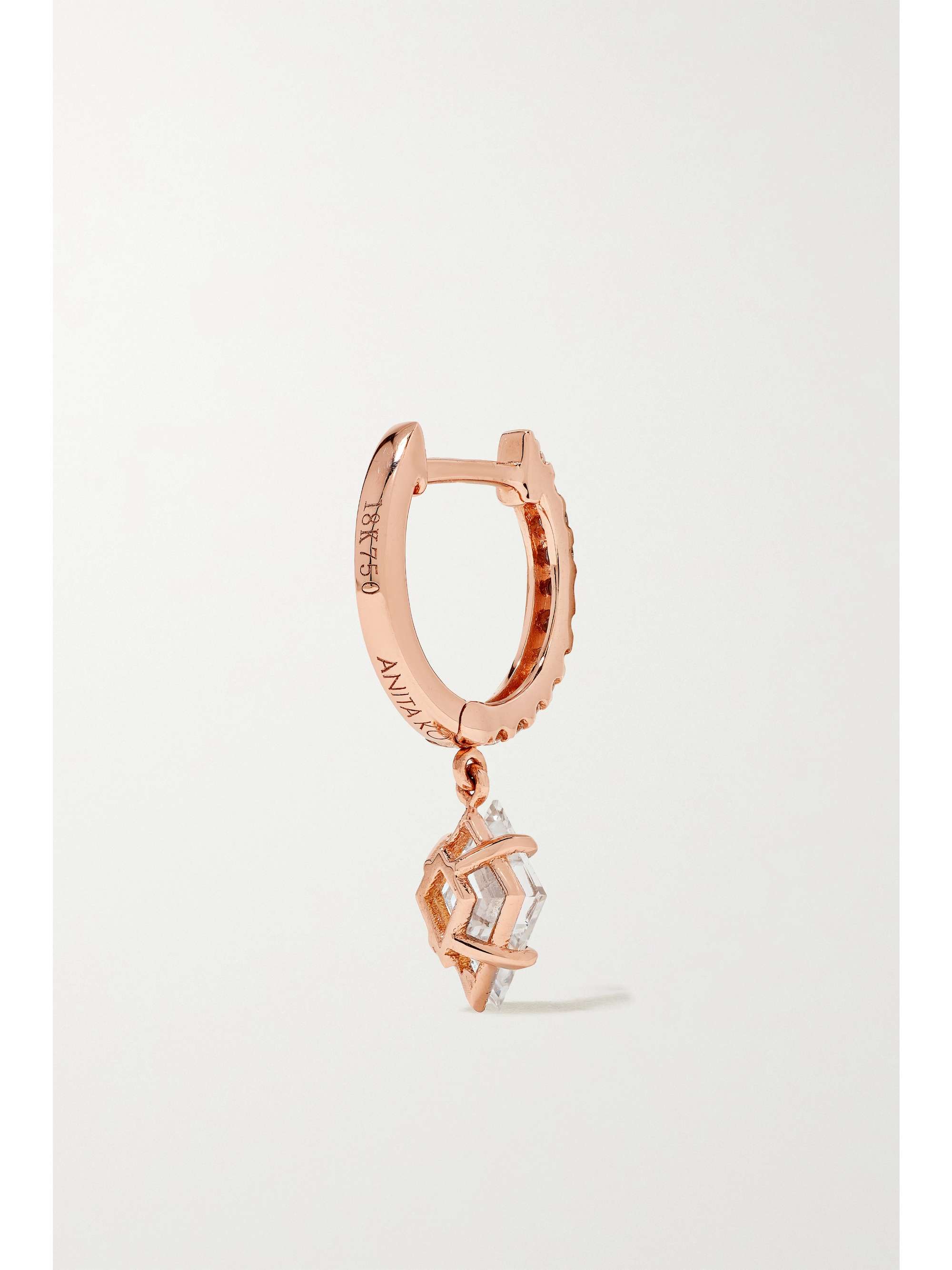 ANITA KO 18-karat rose gold diamond earring