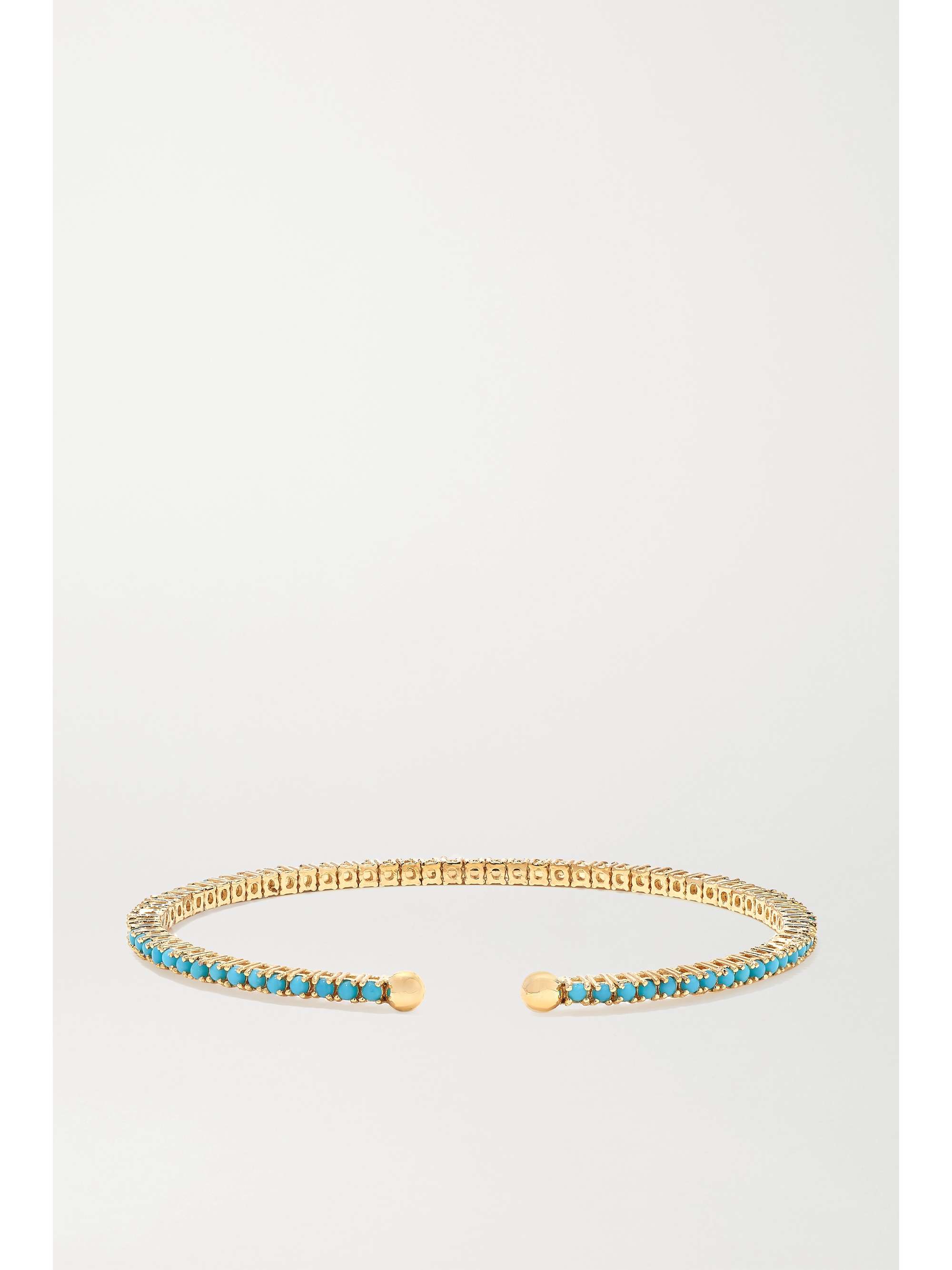 JENNIFER MEYER 18-karat gold turquoise cuff