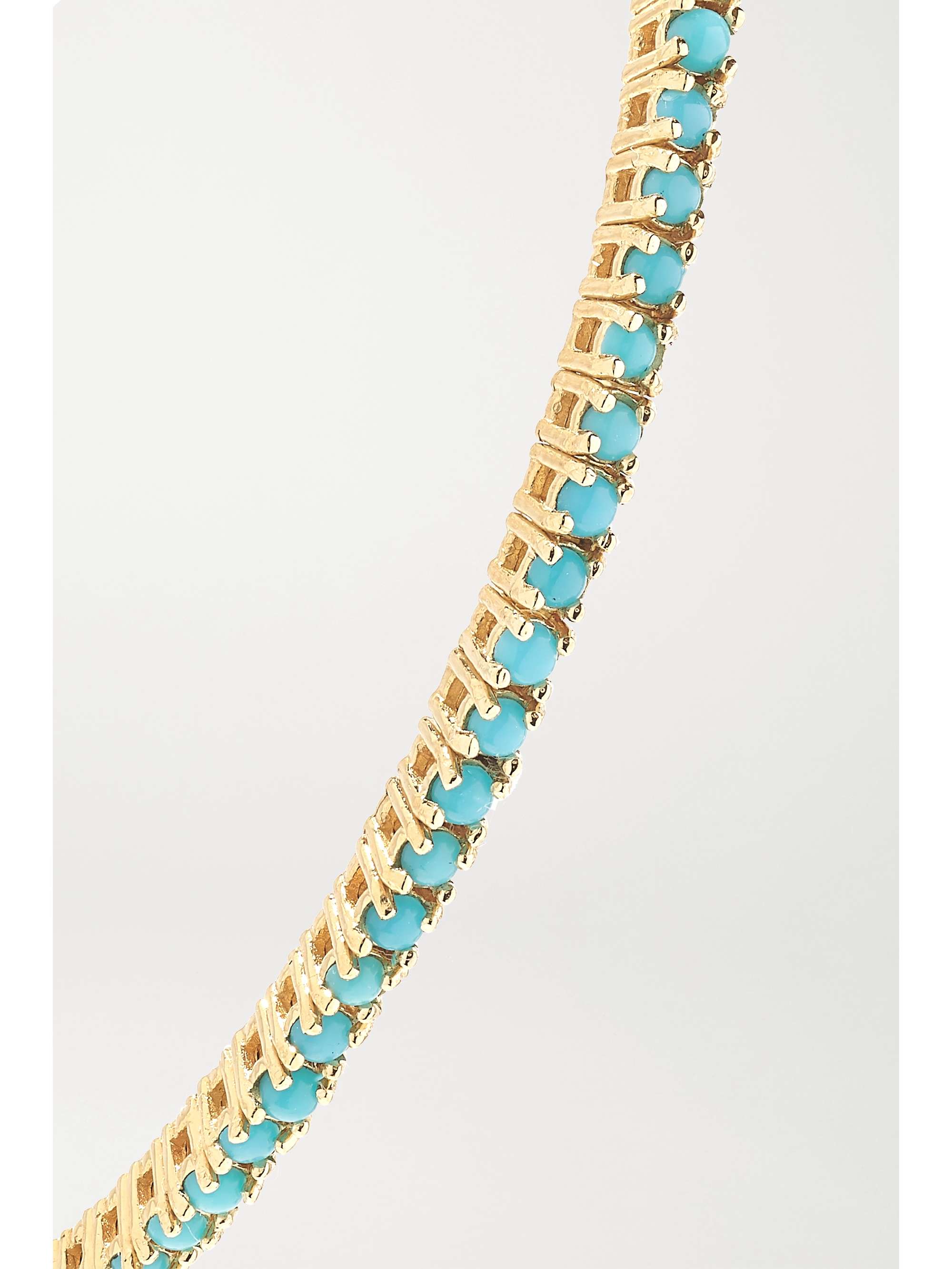 JENNIFER MEYER 18-karat gold turquoise cuff