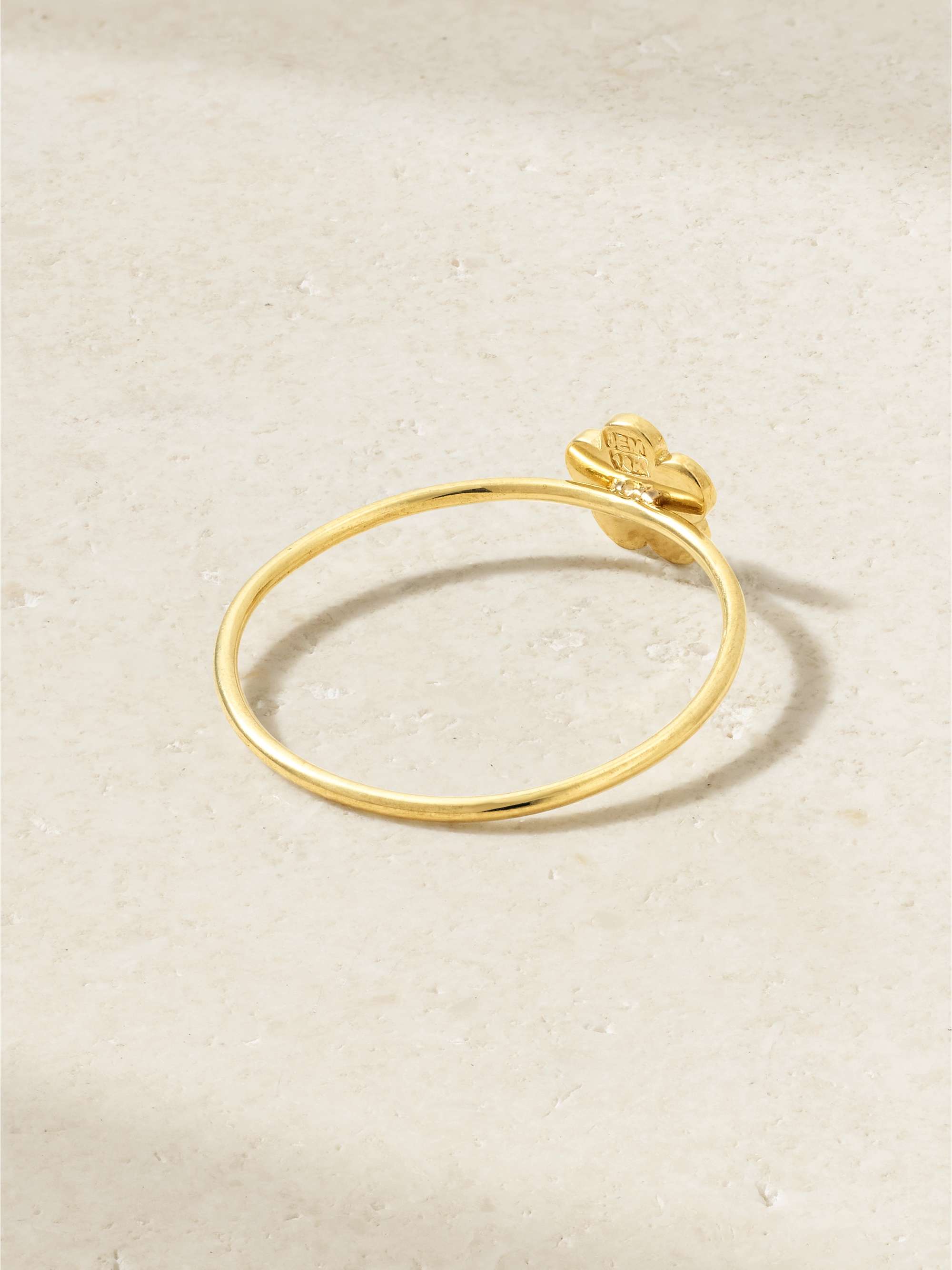 JENNIFER MEYER Mini Wishbone 18-karat gold ring