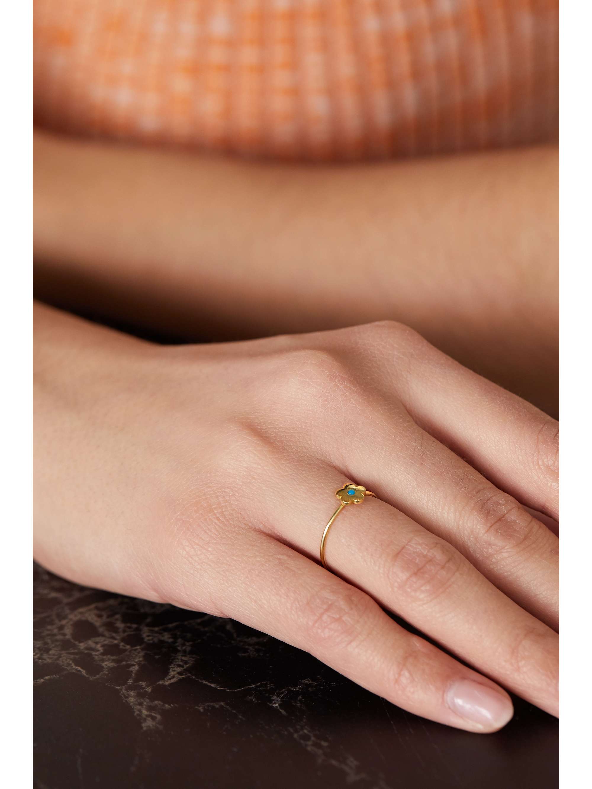 JENNIFER MEYER Mini Wishbone 18-karat gold ring