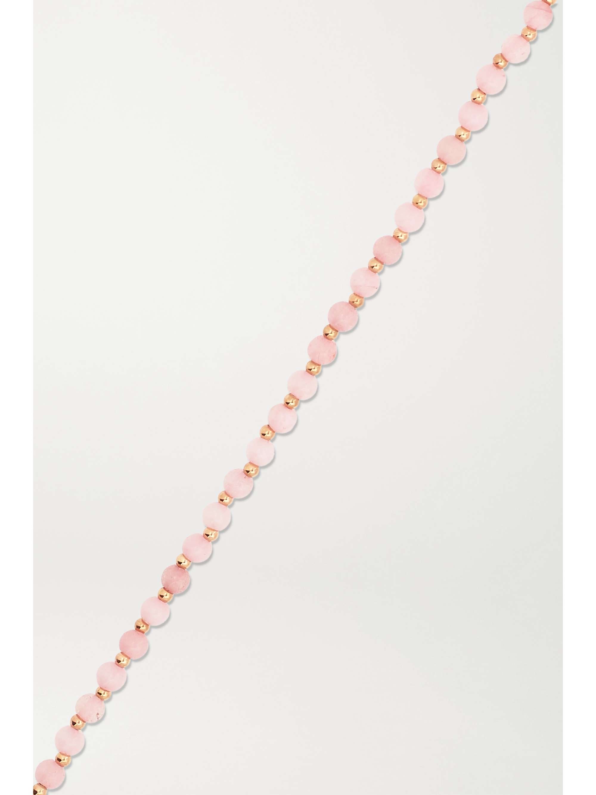DIANE KORDAS 18-karat rose gold, quartz, kunzite and diamond necklace