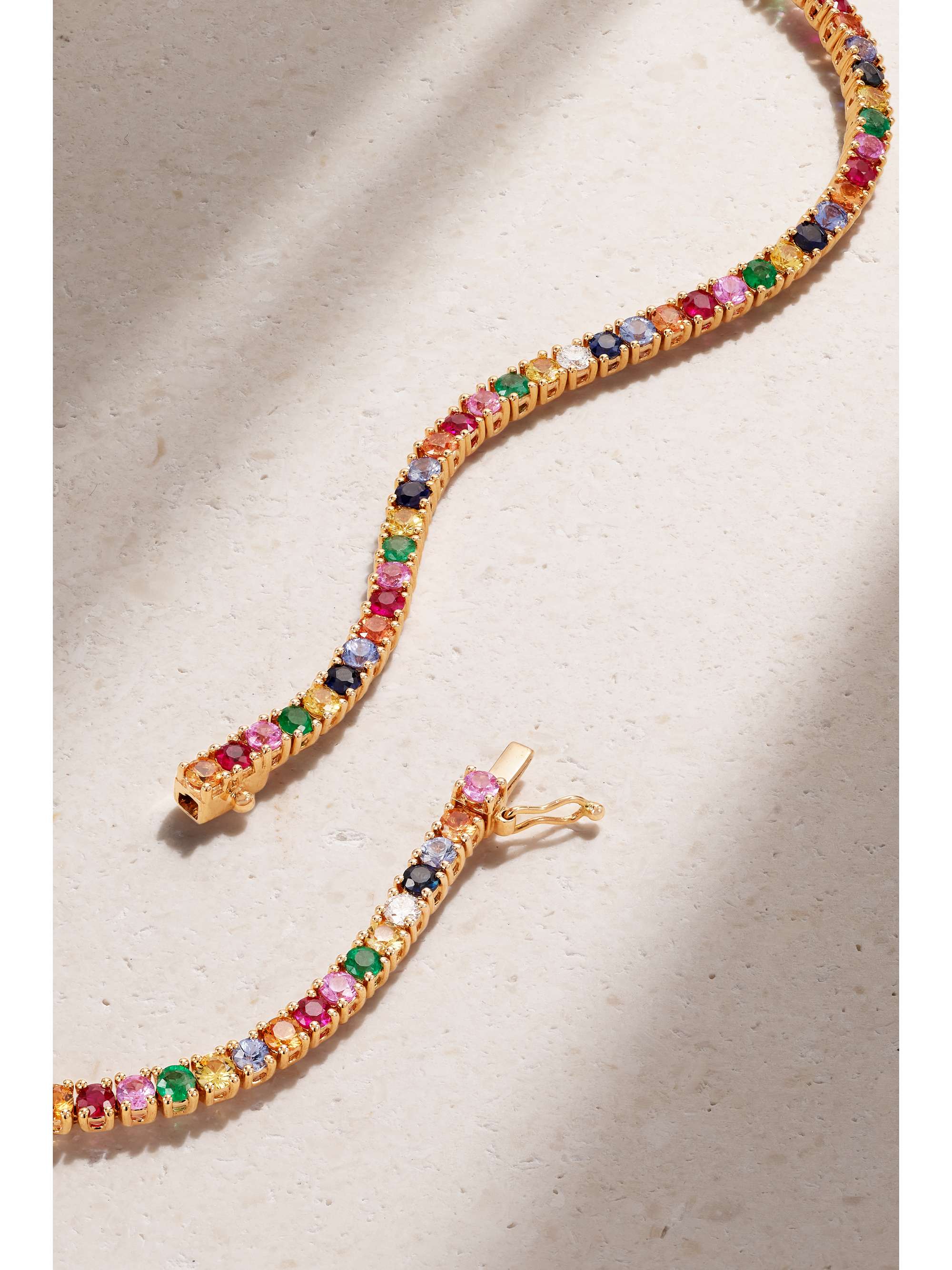 ANITA KO Hepburn 18-karat rose gold, sapphire and diamond necklace