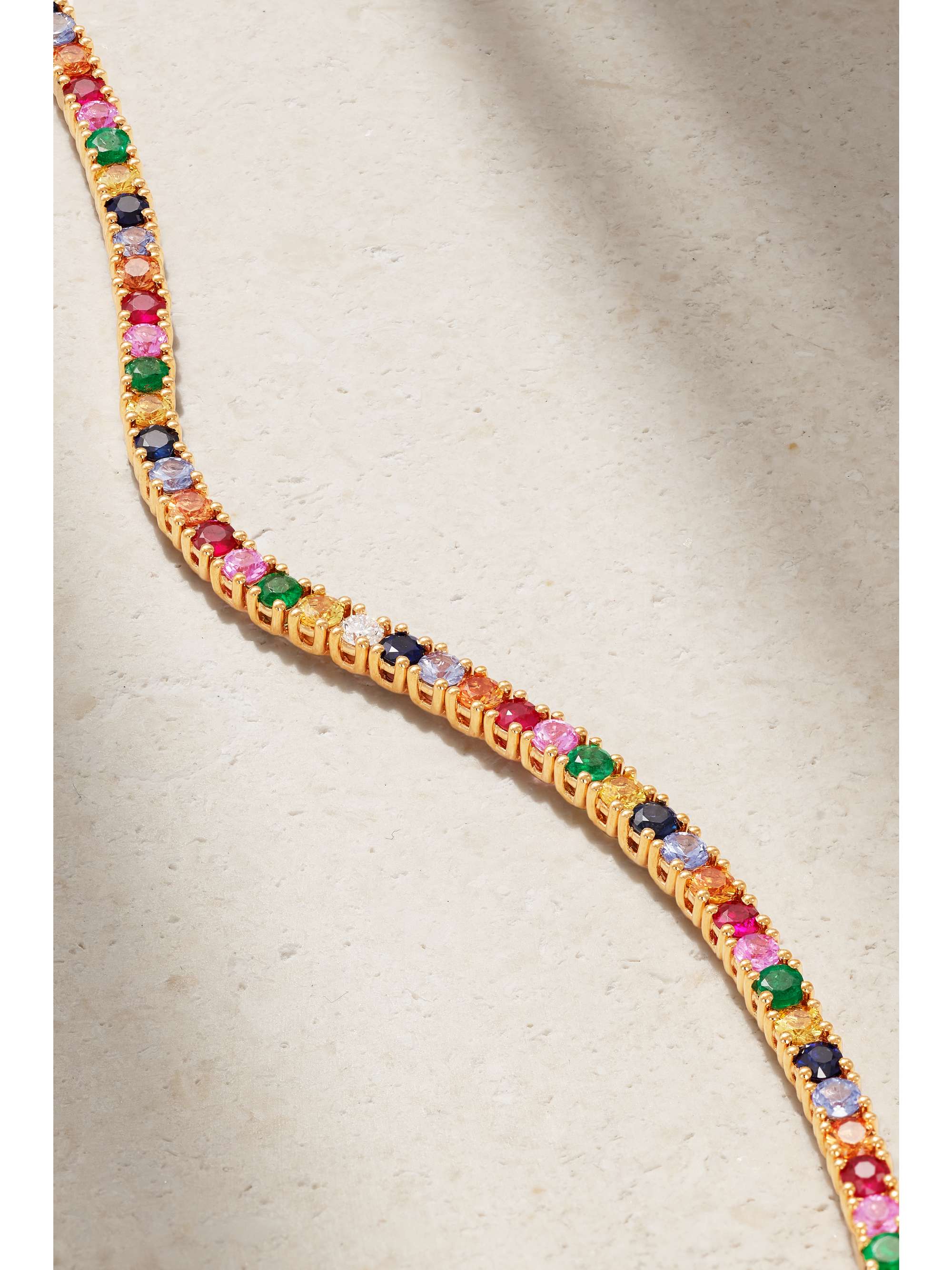 ANITA KO Hepburn 18-karat rose gold, sapphire and diamond necklace