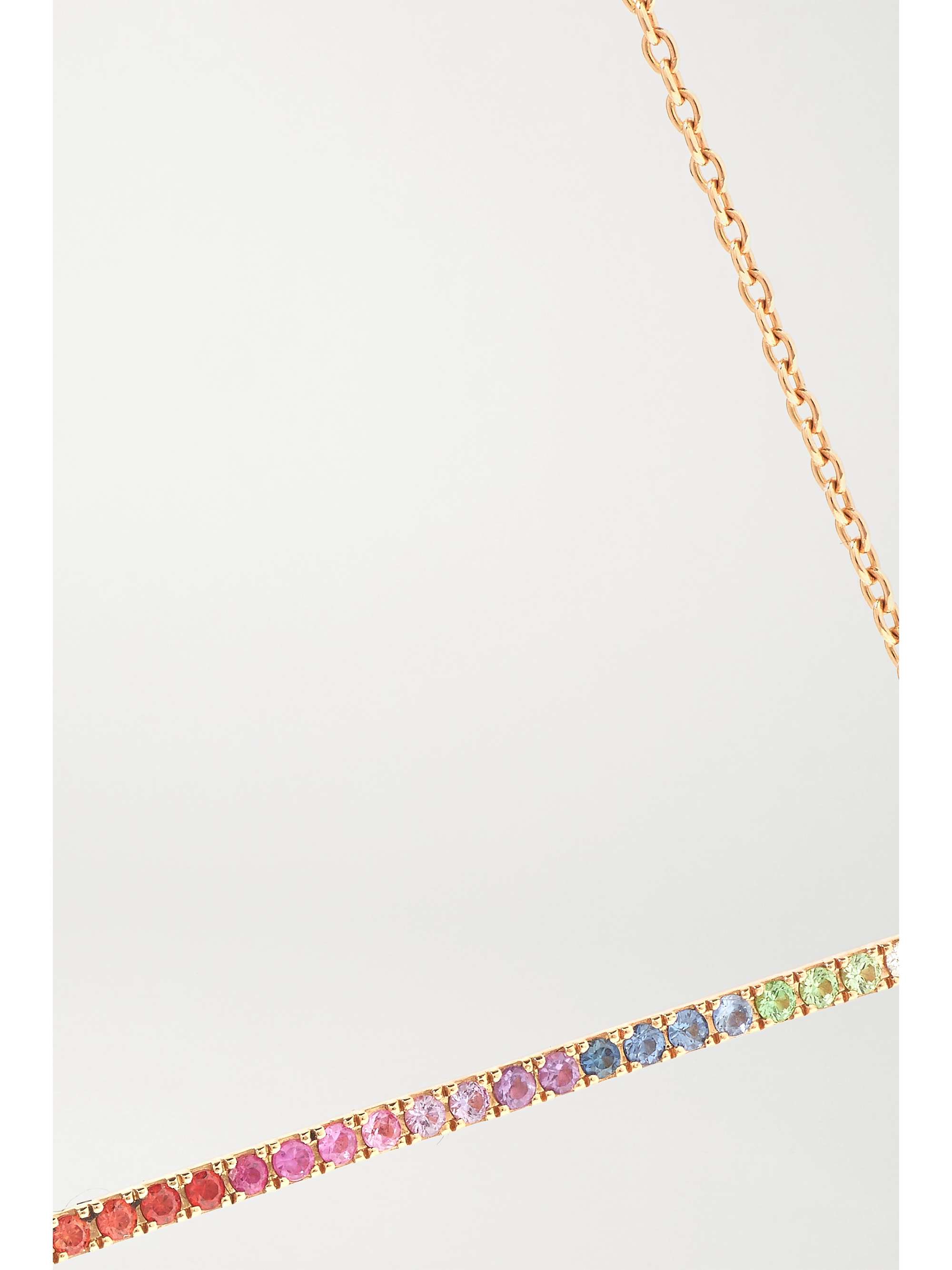 DIANE KORDAS 18-karat rose gold multi-stone necklace