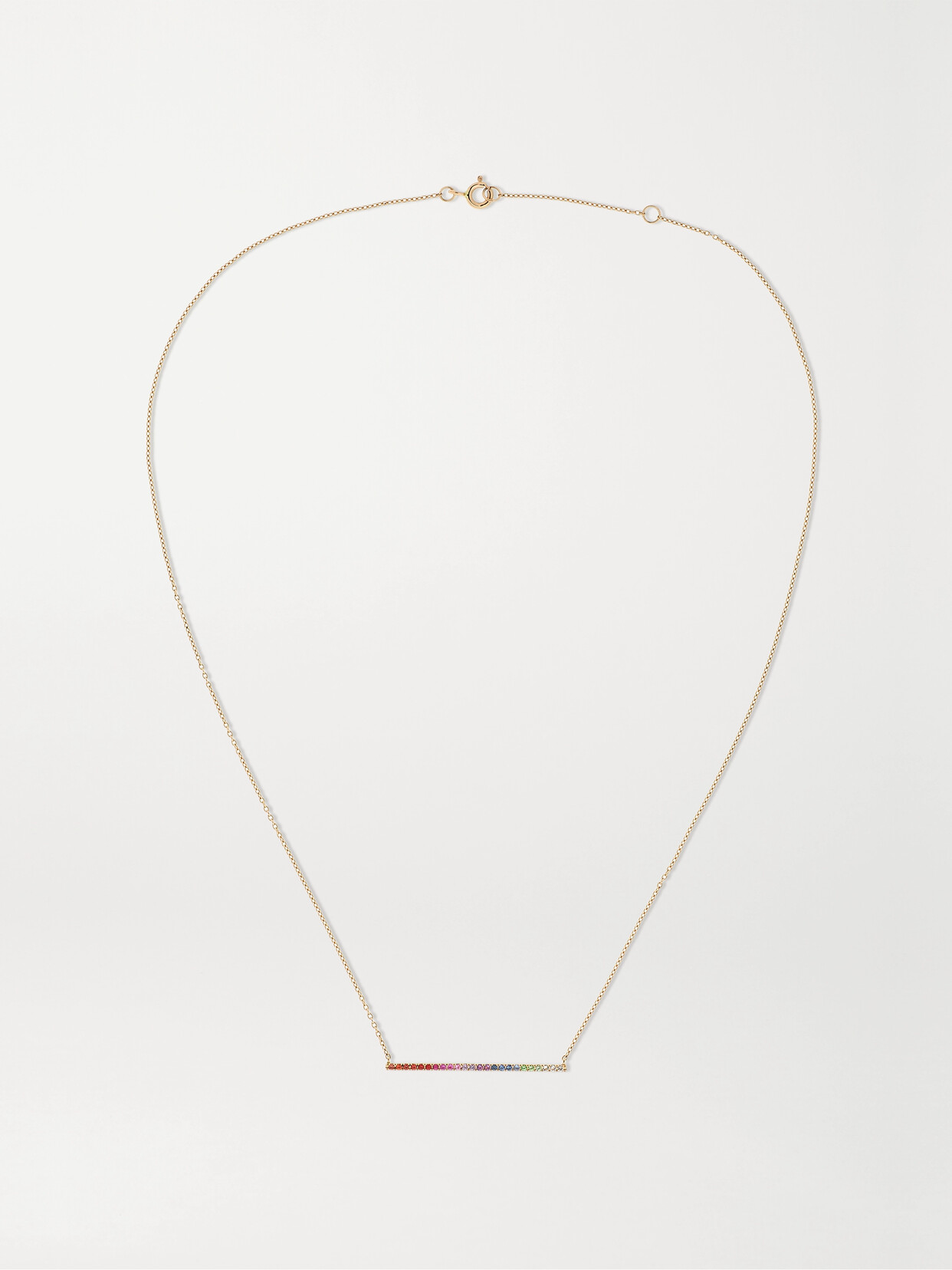 Diane Kordas 18-karat Rose Gold Multi-stone Necklace