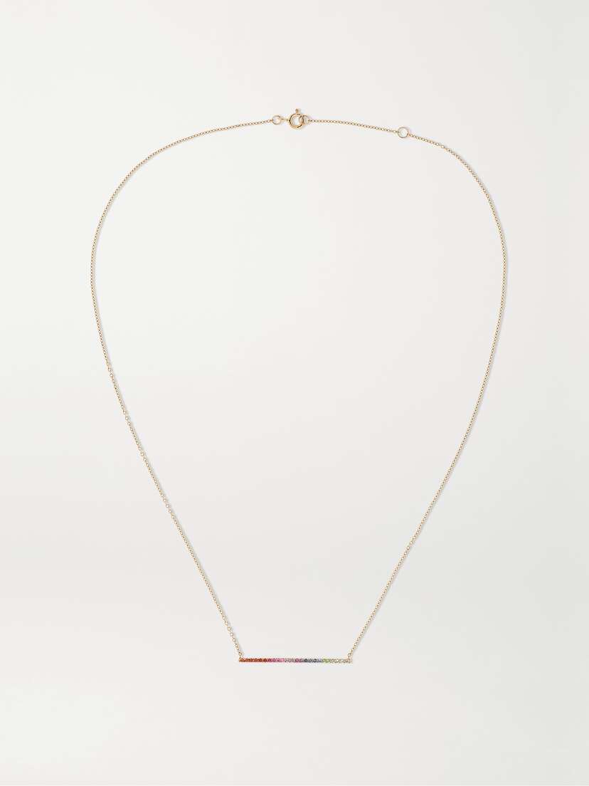 Diane Kordas 18-karat Rose Gold Multi-stone Necklace
