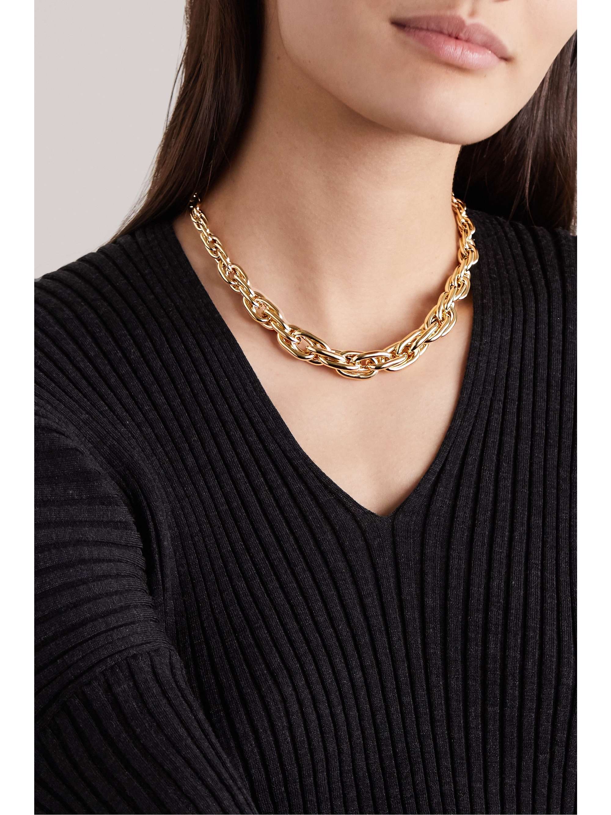 LAUREN RUBINSKI 14-karat gold necklace