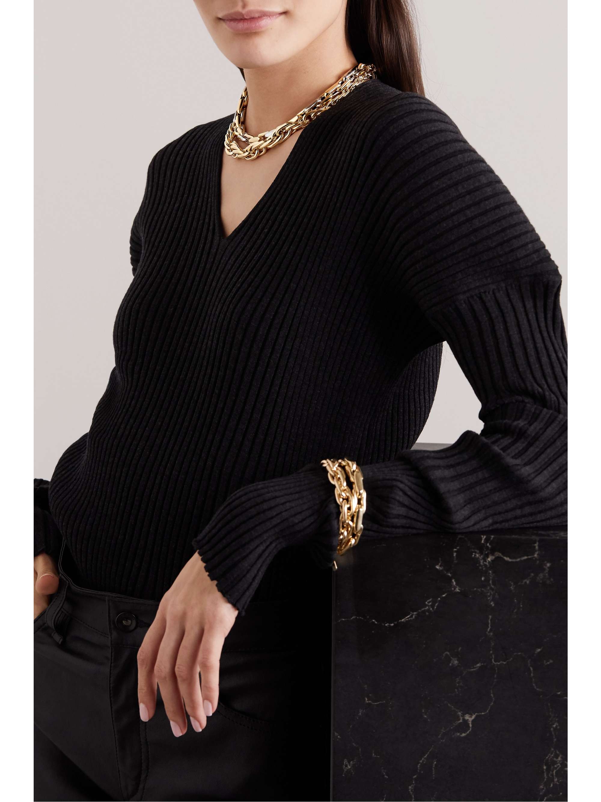 LAUREN RUBINSKI 14-karat gold necklace