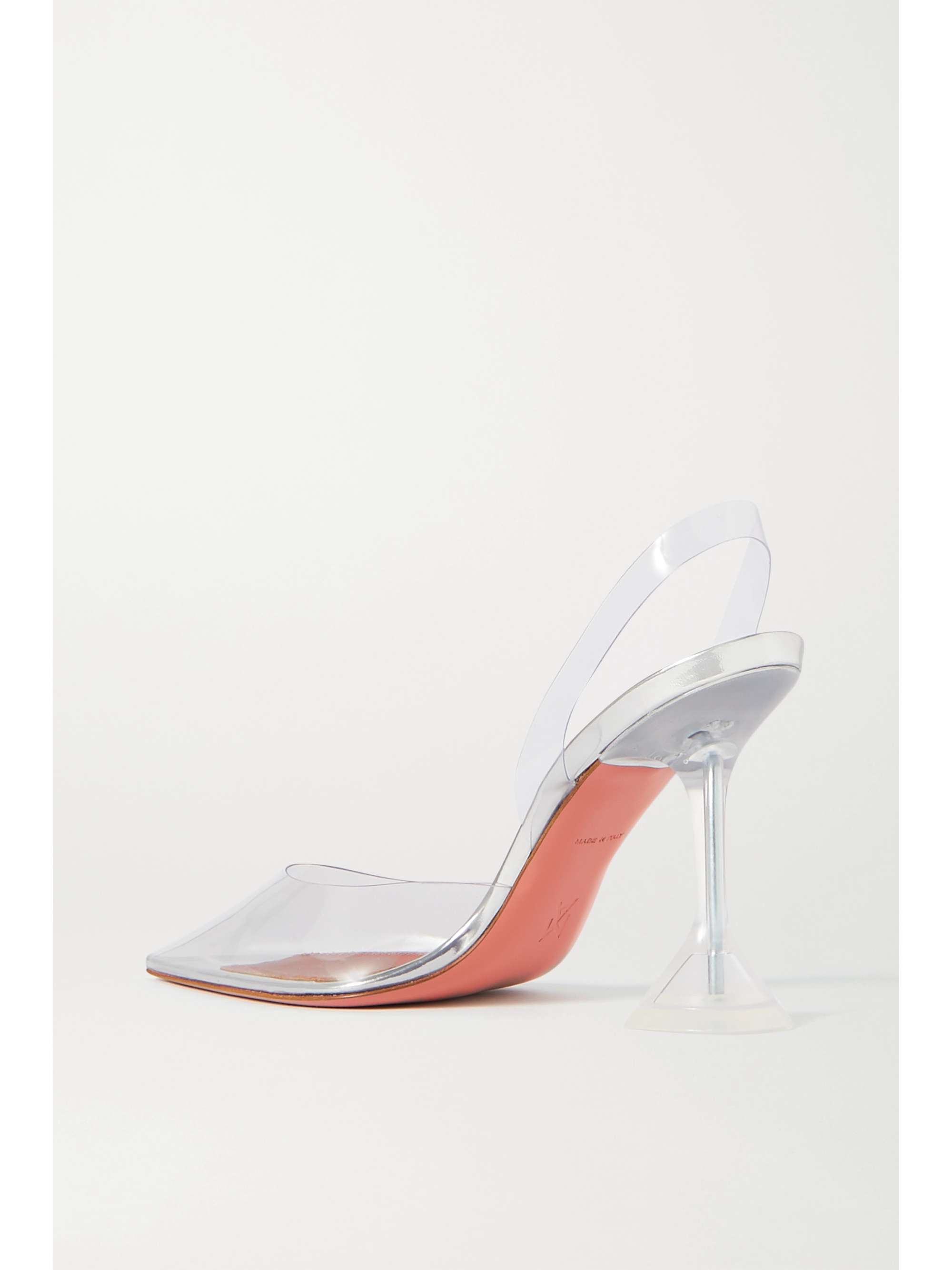 AMINA MUADDI Holli Glass PVC slingback pumps