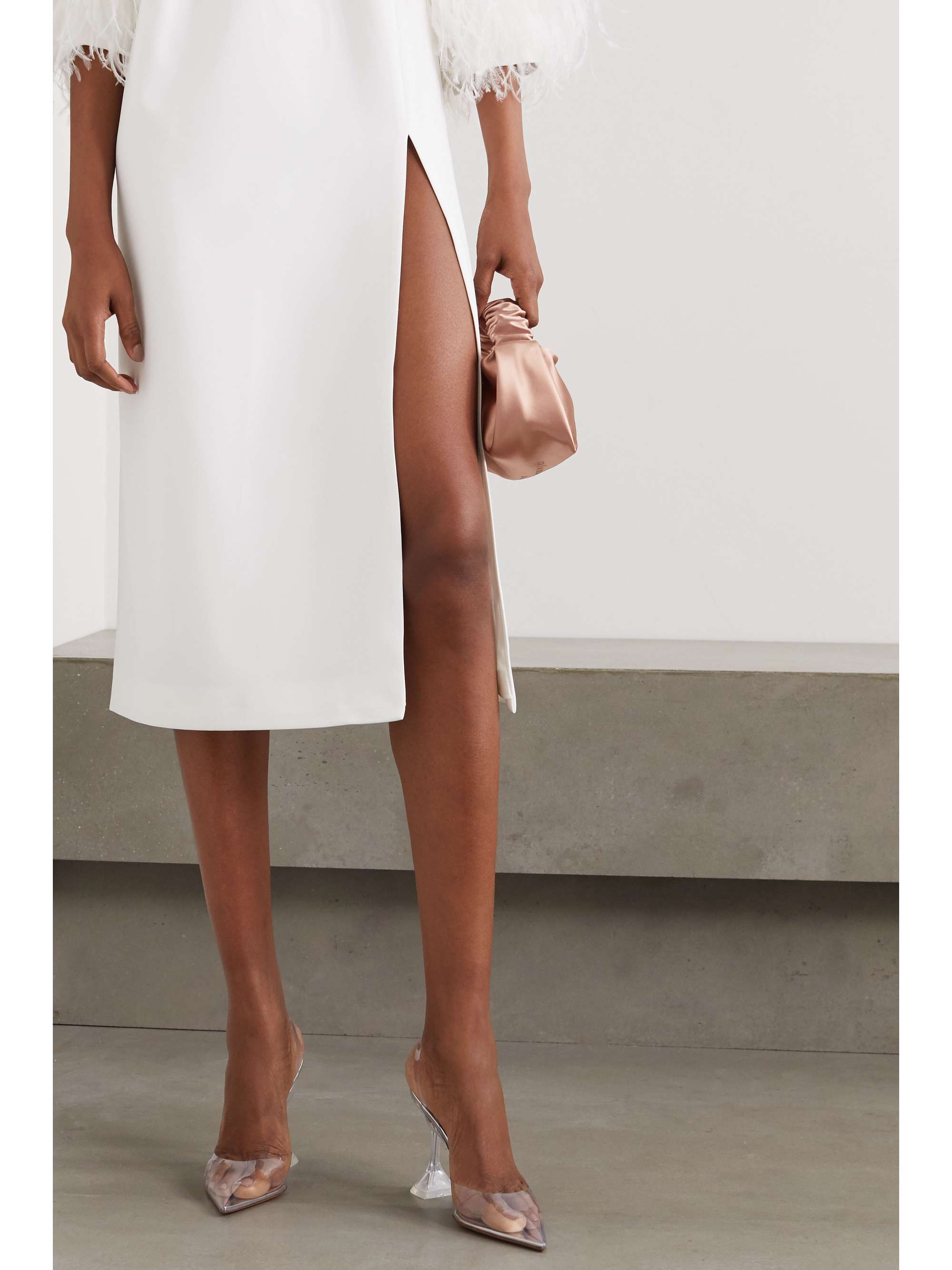 AMINA MUADDI Holli Glass PVC slingback pumps