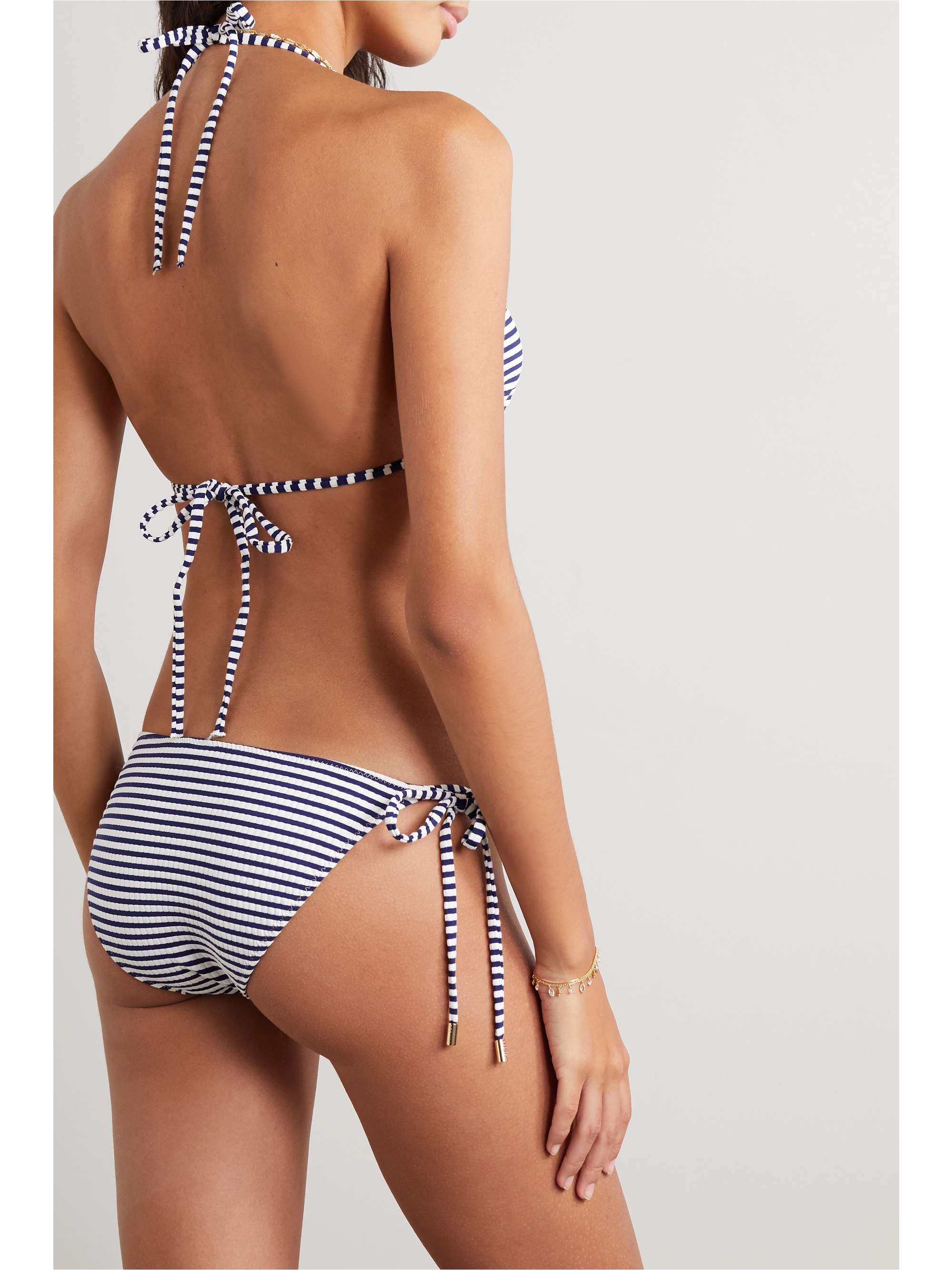 MELISSA ODABASH Cancun embellished snake-print triangle bikini top