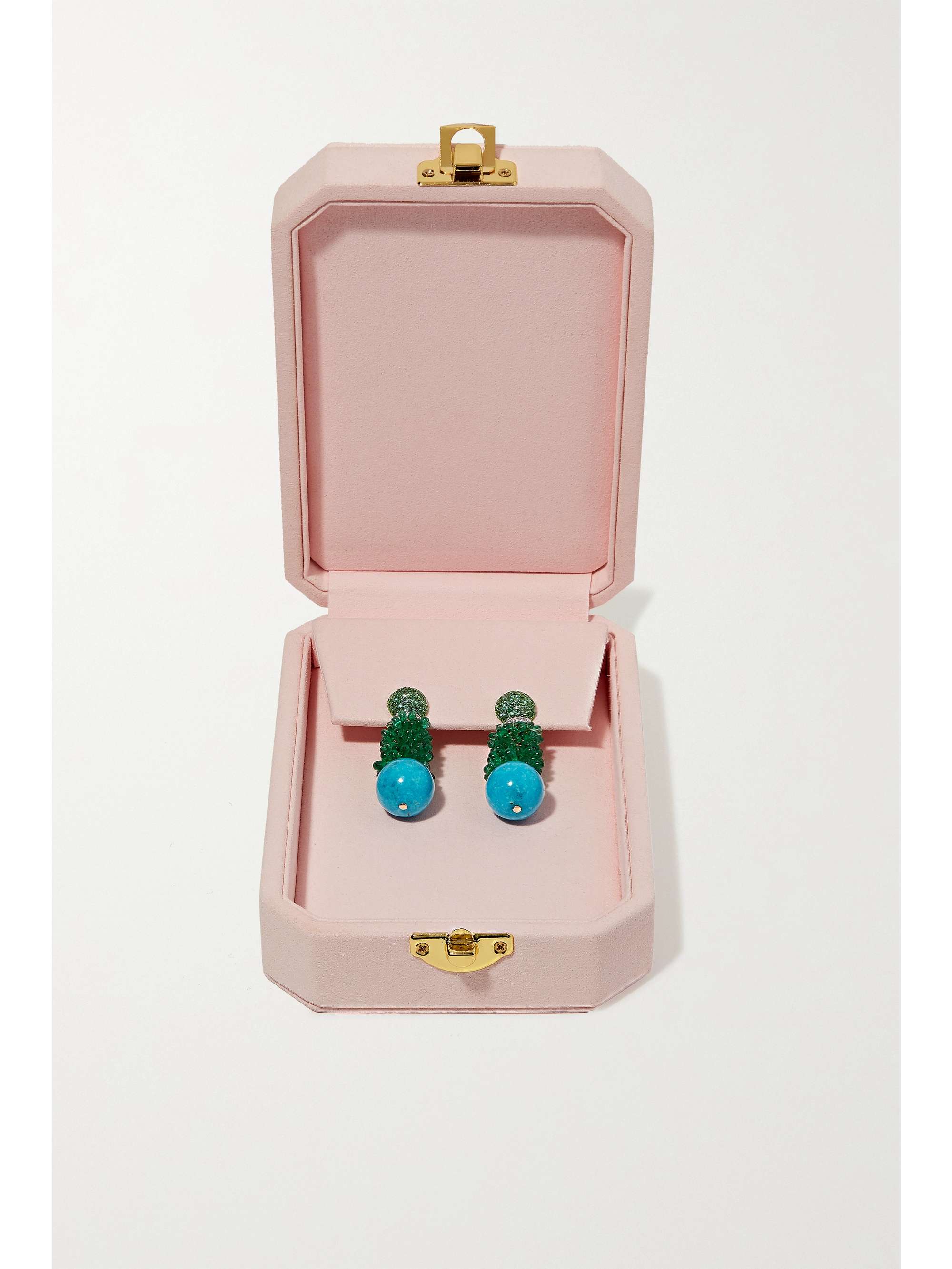 BINA GOENKA 18-karat gold multi-stone earrings