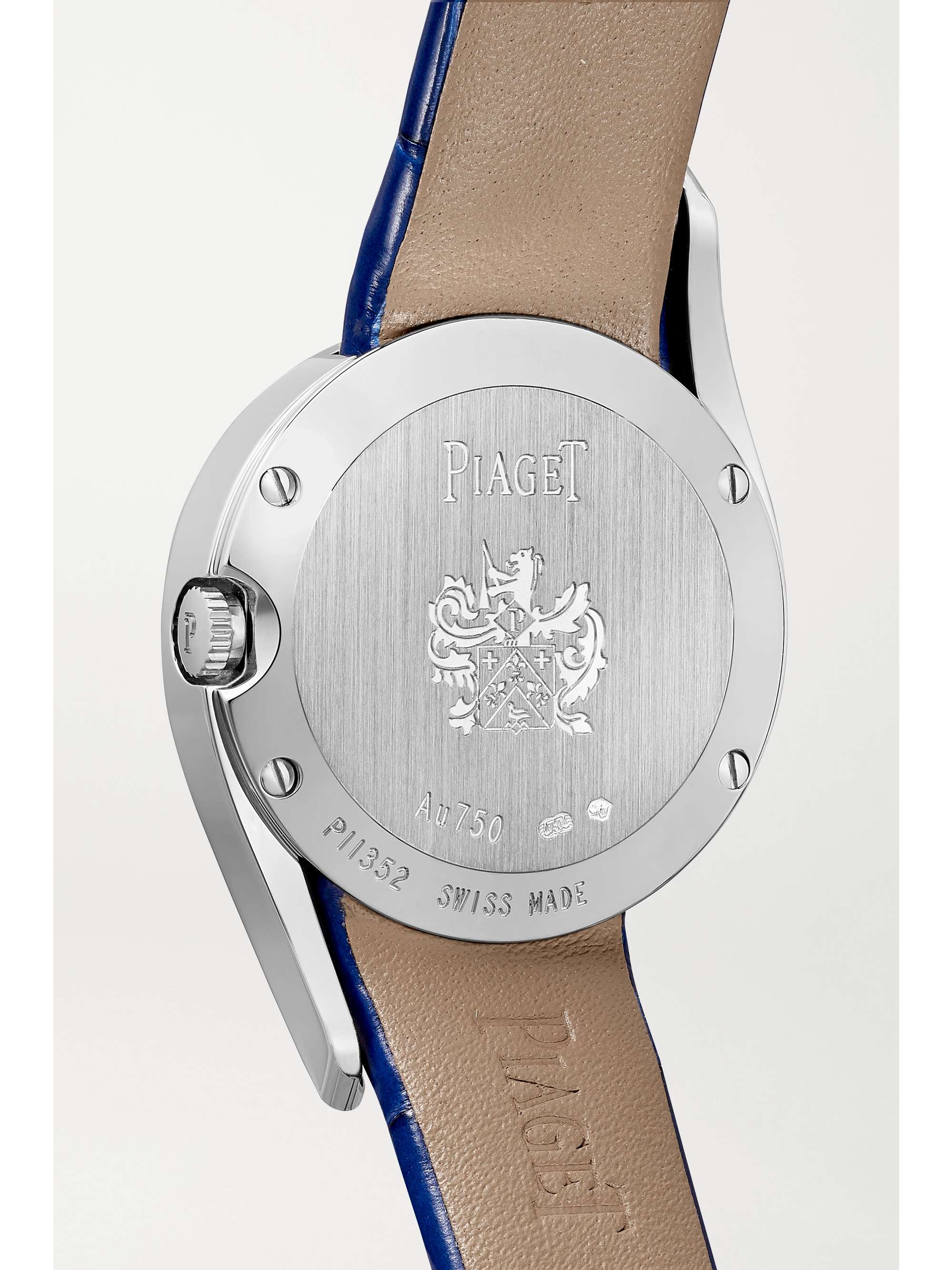 PIAGET Limelight Gala 26 毫米 18K 白金钻石腕表（短吻鳄鱼皮表带）