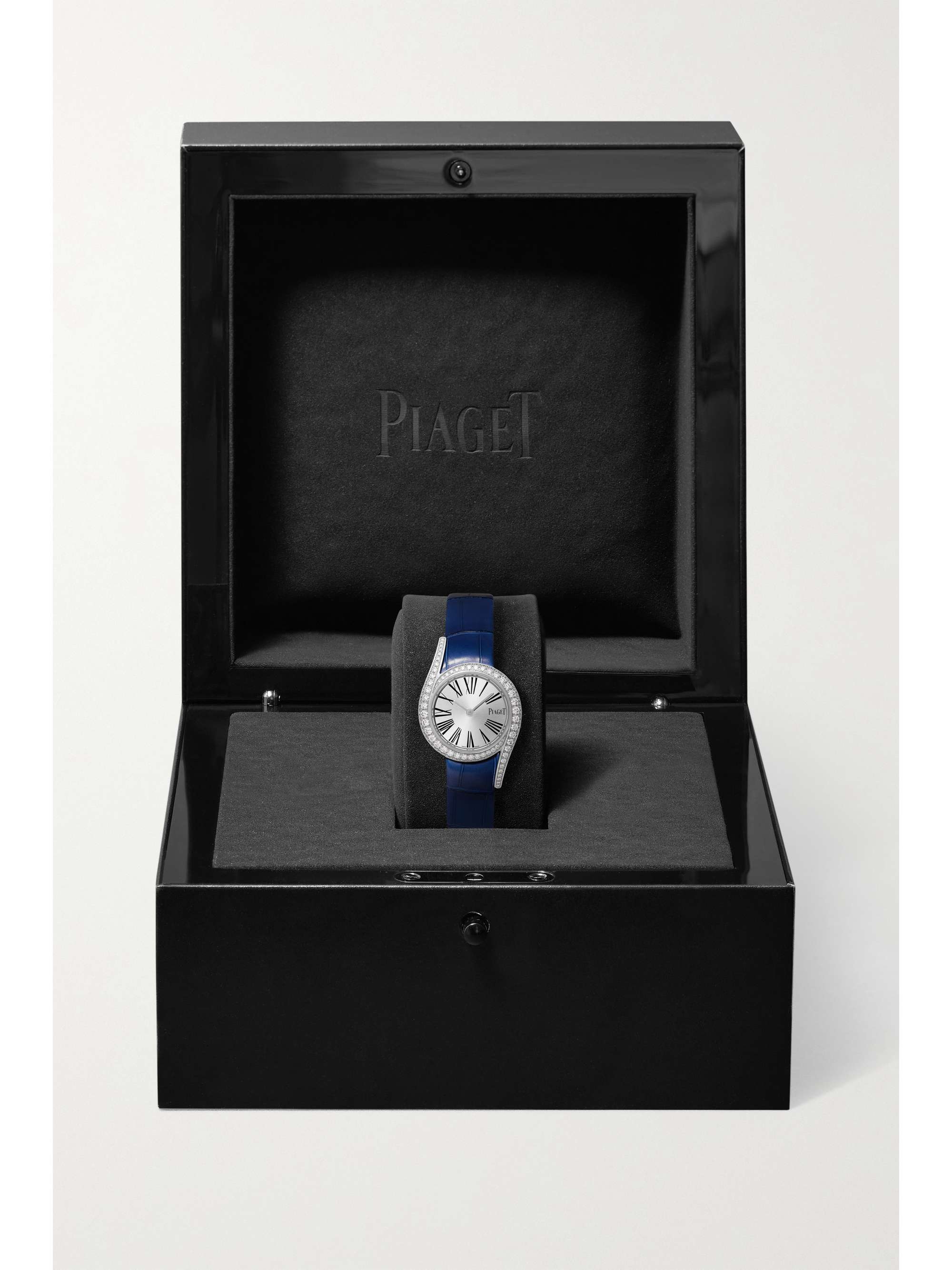 PIAGET Limelight Gala 26 毫米 18K 白金钻石腕表（短吻鳄鱼皮表带）