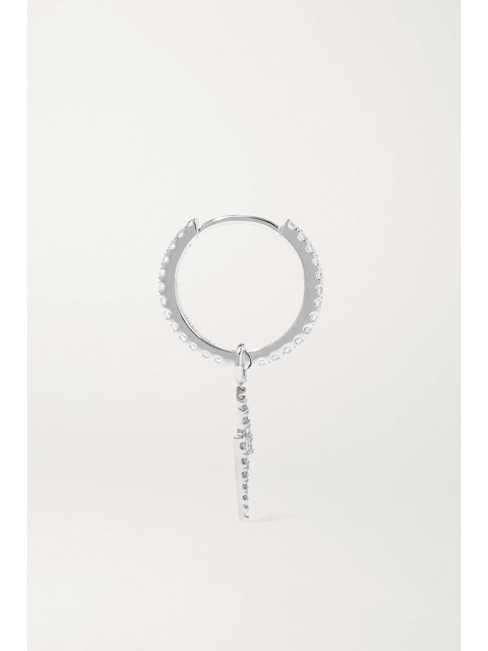 MARIA TASH Eternity + Lightning Bolt 9.5mm 18-karat white gold diamond earring