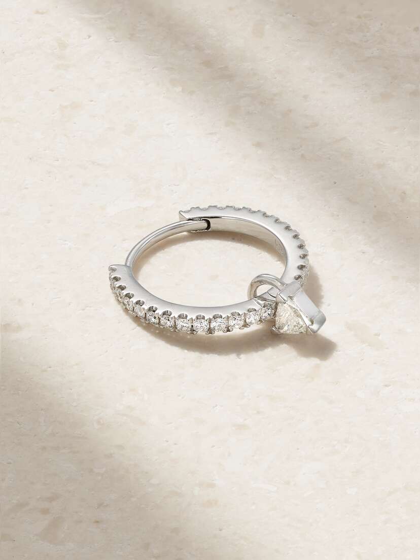 MARIA TASH Eternity 9.5mm 18-karat White Gold Diamond Earring