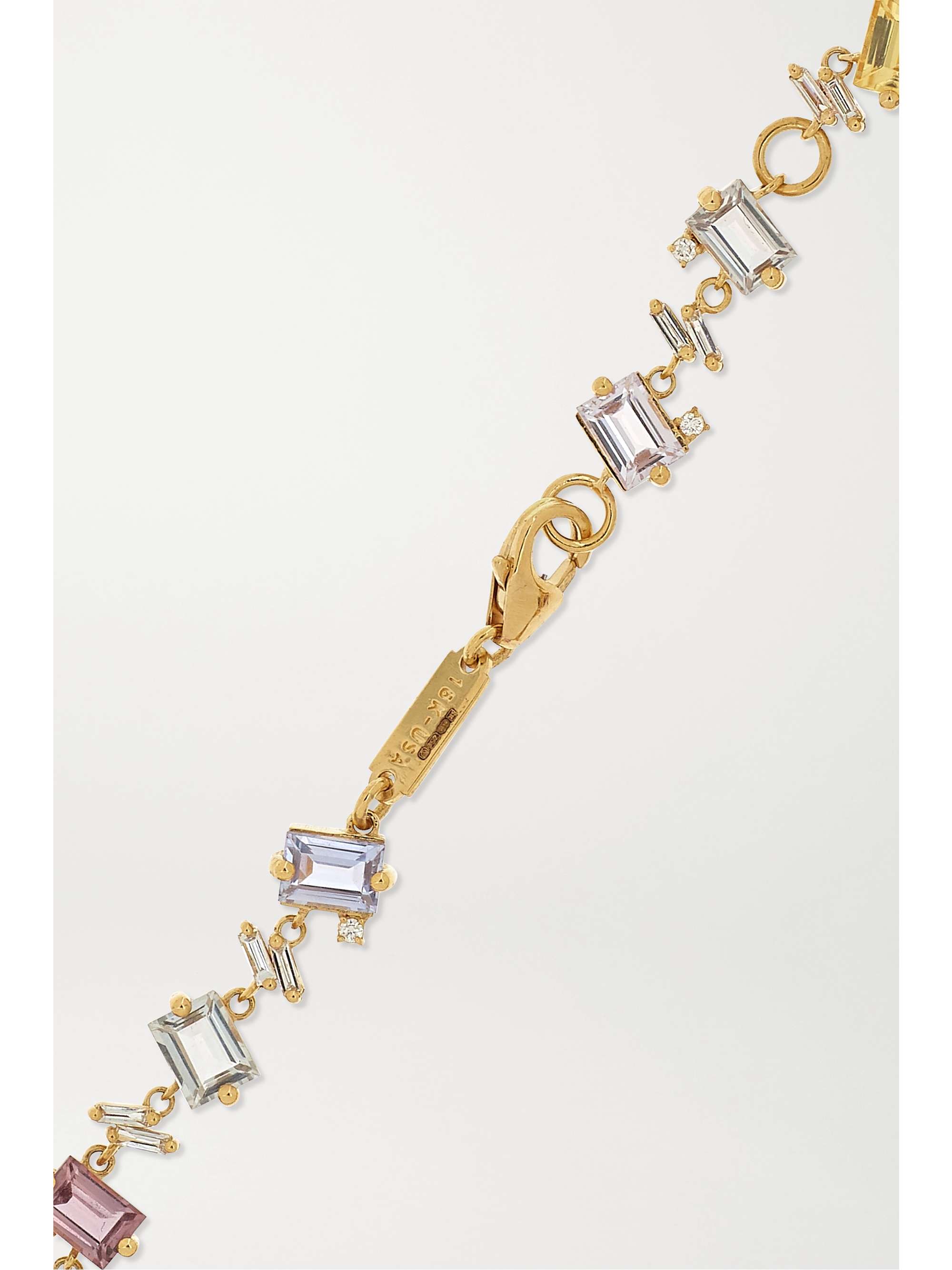 SUZANNE KALAN Armband aus 18 Karat Gold mit Saphiren und Diamanten
