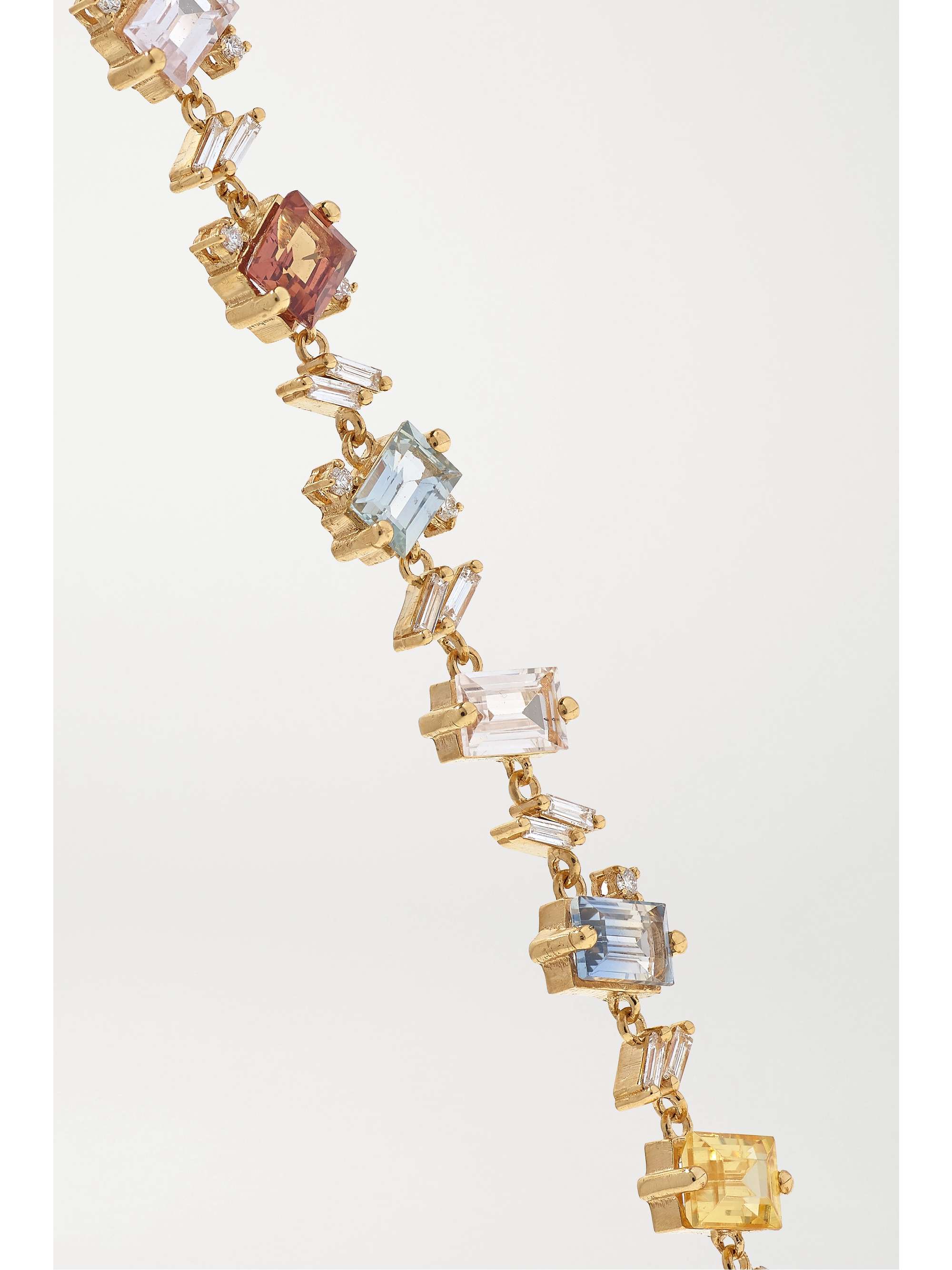 SUZANNE KALAN Armband aus 18 Karat Gold mit Saphiren und Diamanten