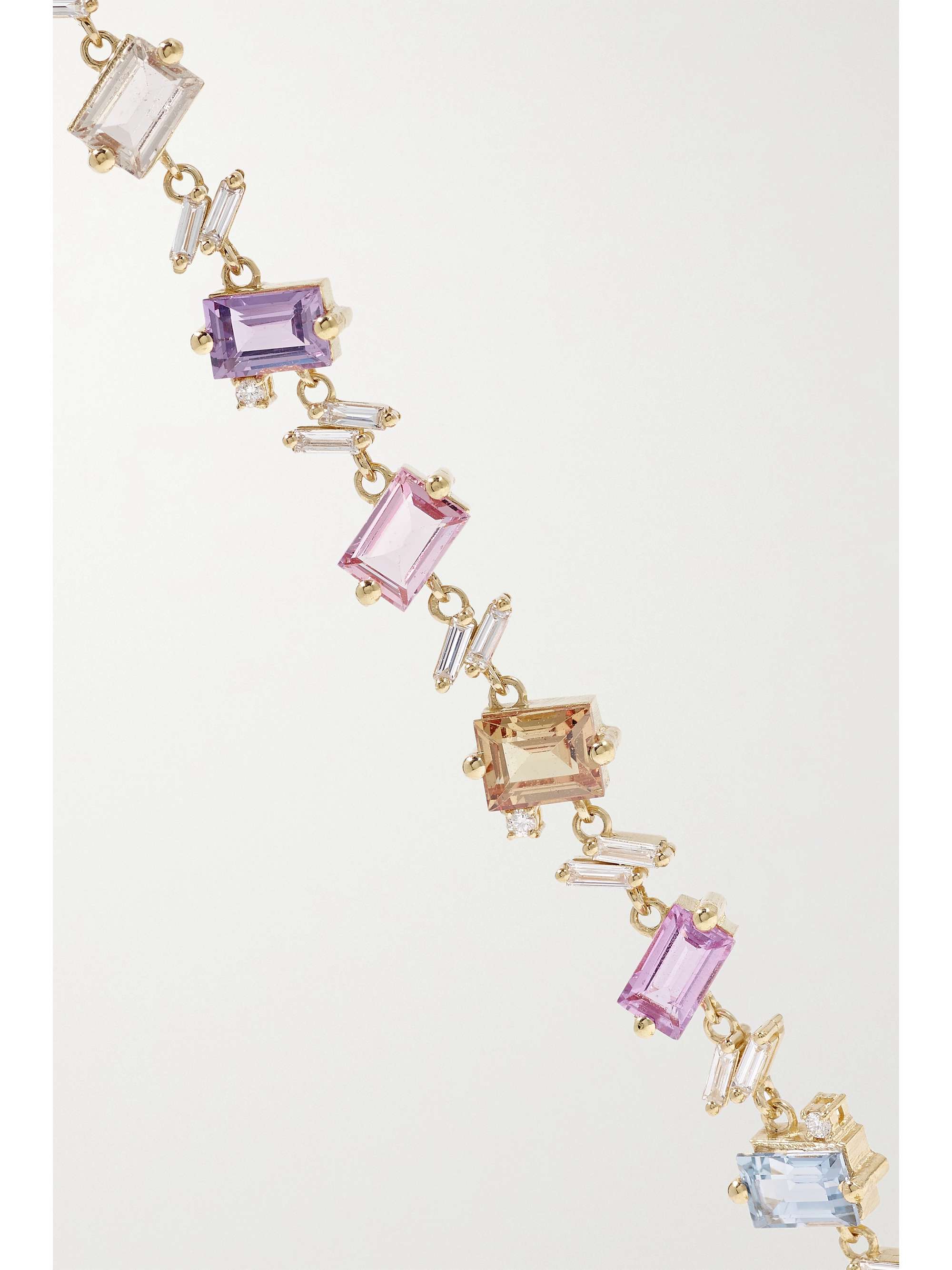 SUZANNE KALAN 18-karat gold, sapphire and diamond bracelet