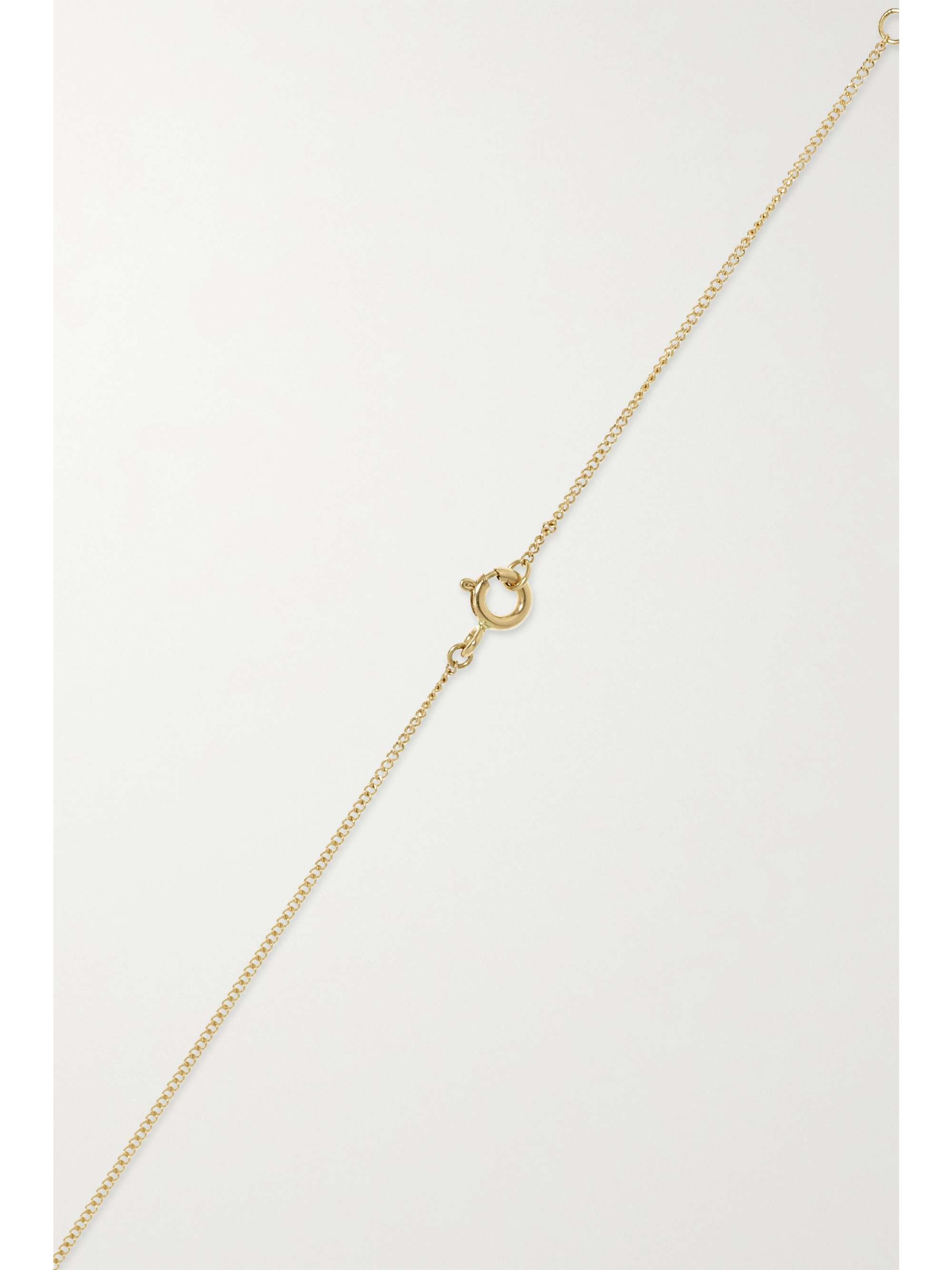 WWAKE 14-karat gold, opal and diamond necklace