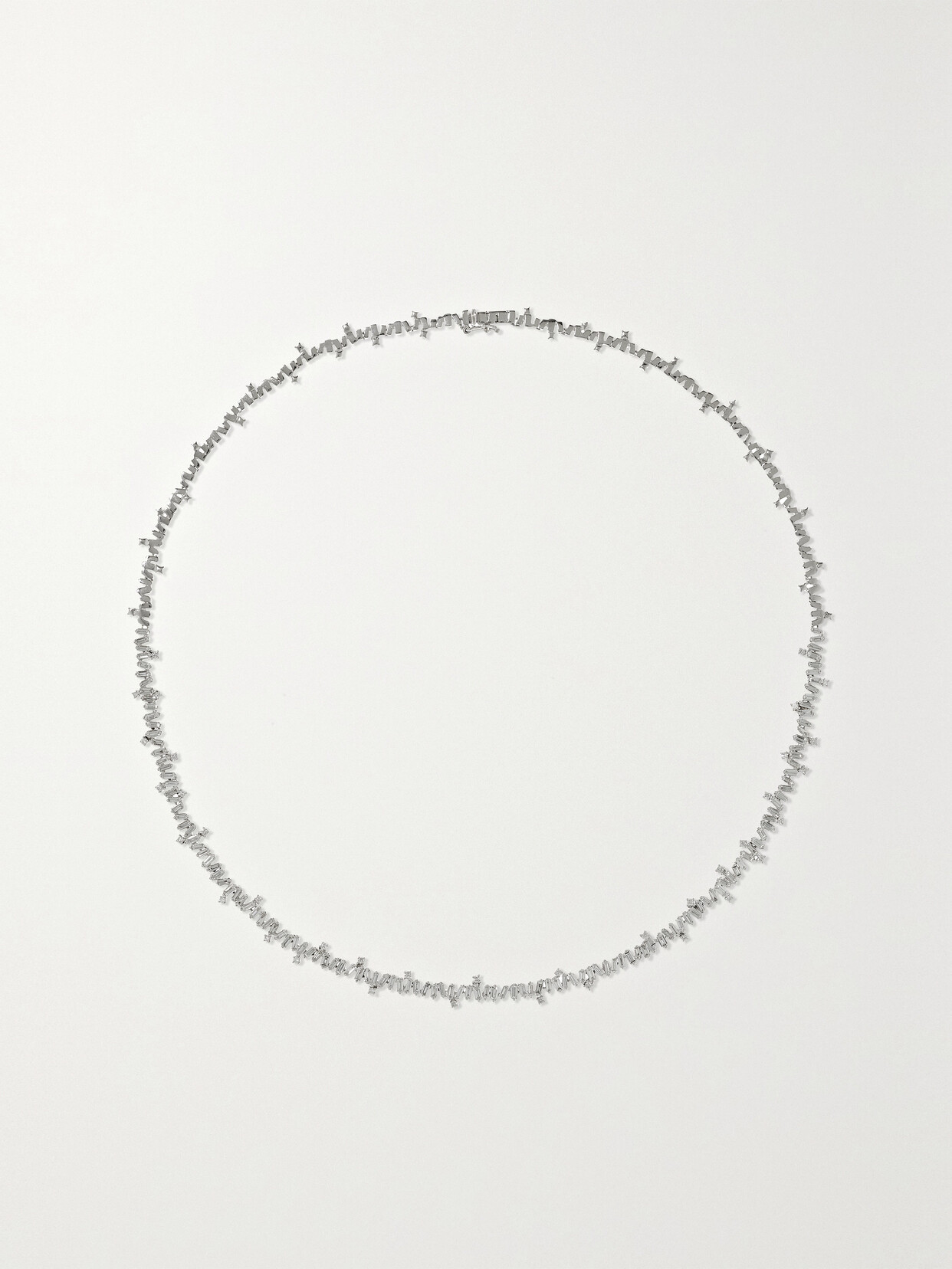 Suzanne Kalan 18-karat White Gold Diamond Necklace