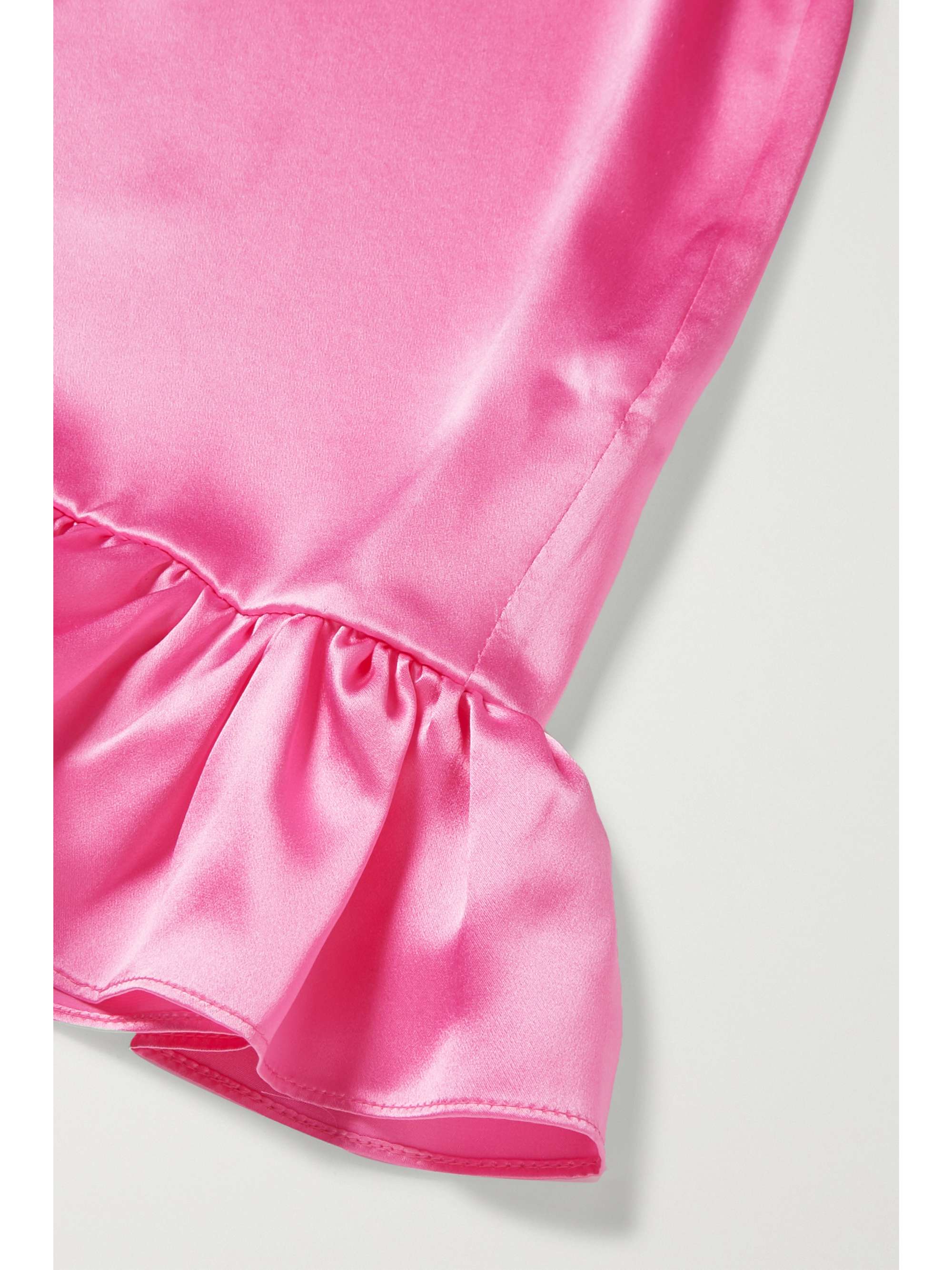 SLEEPER KIDS Ages 2 - 15 Zephyr tie-detailed ruffled silk-satin dress