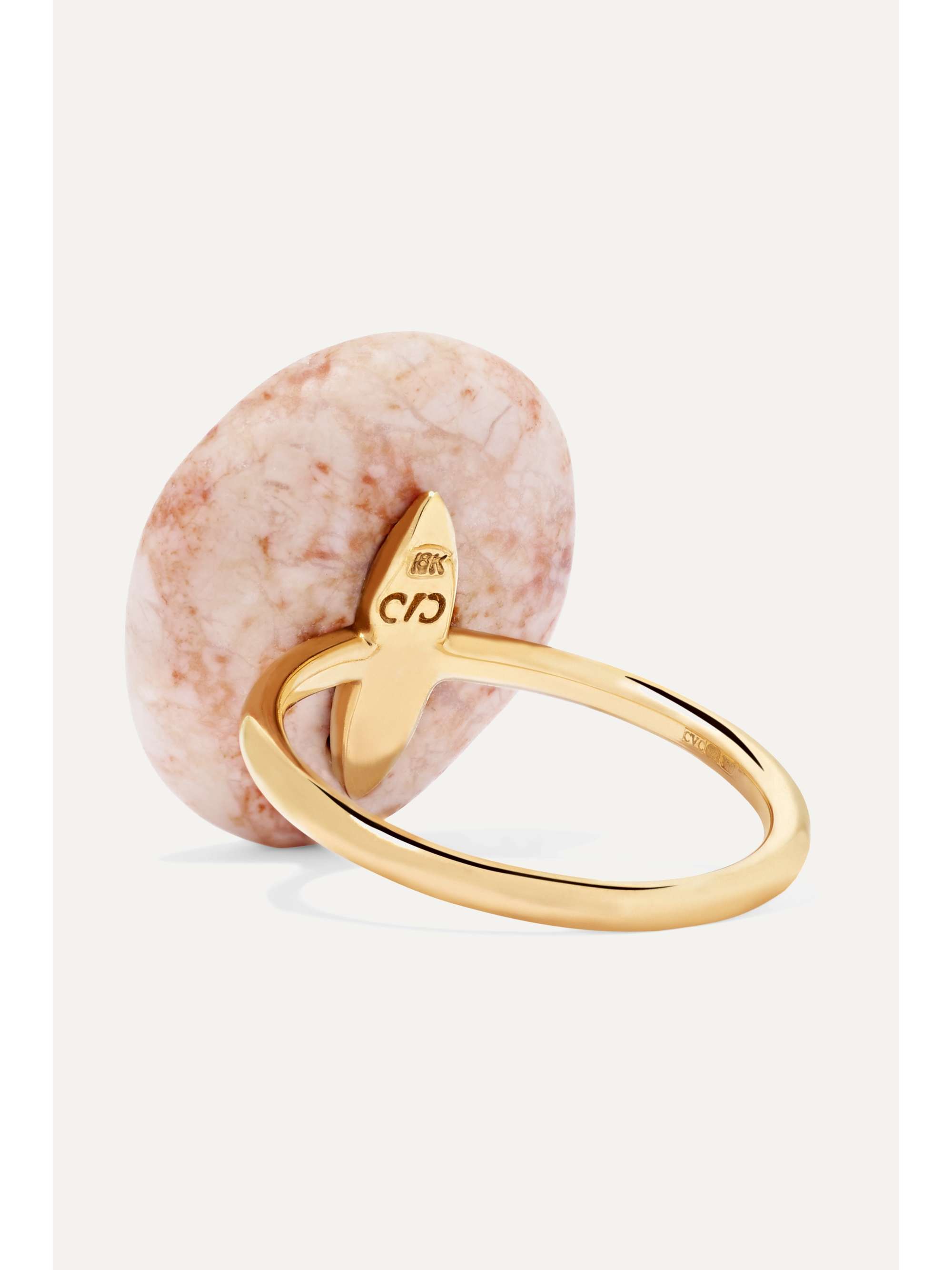 CVC STONES Sulfur 18-karat gold, stone and diamond ring