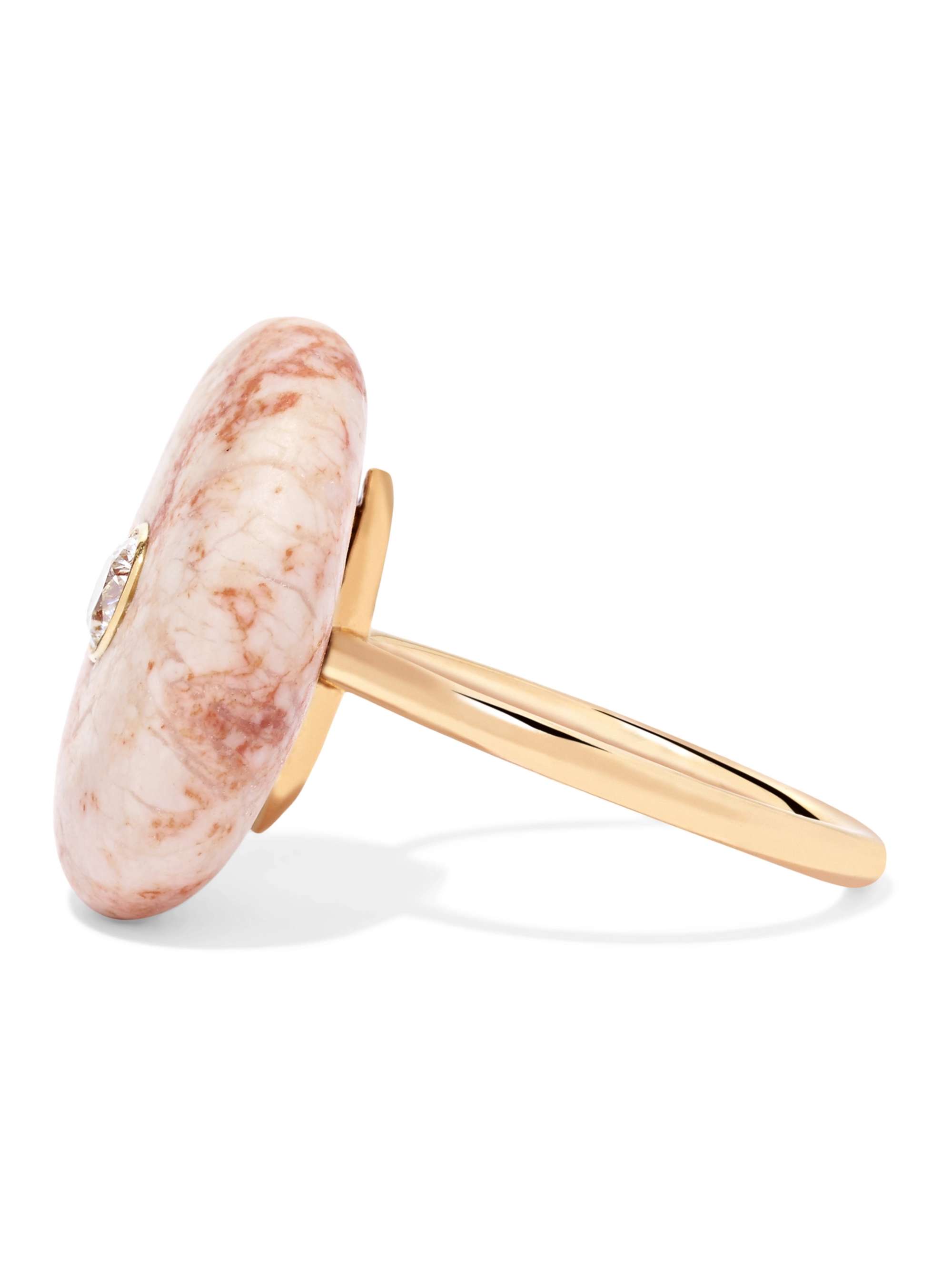 CVC STONES Sulfur 18-karat gold, stone and diamond ring