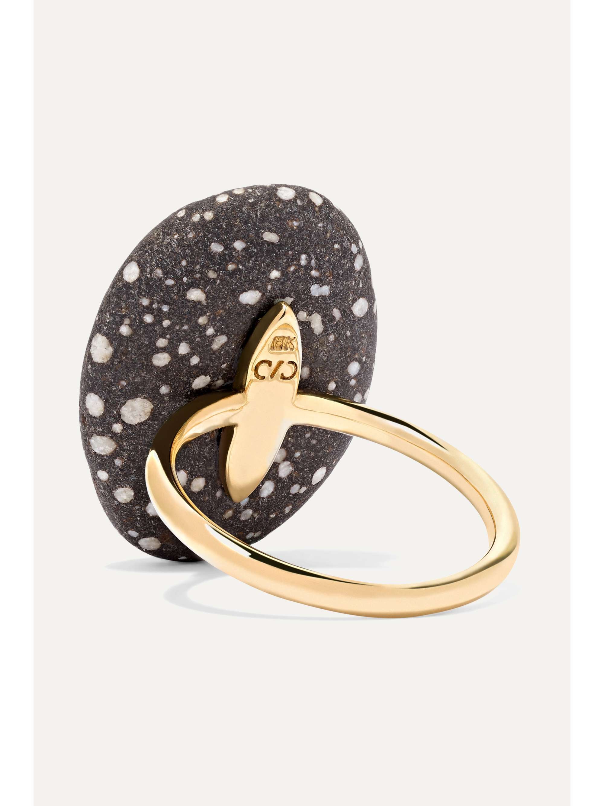 CVC STONES Sulfur 18-karat gold, stone and diamond ring