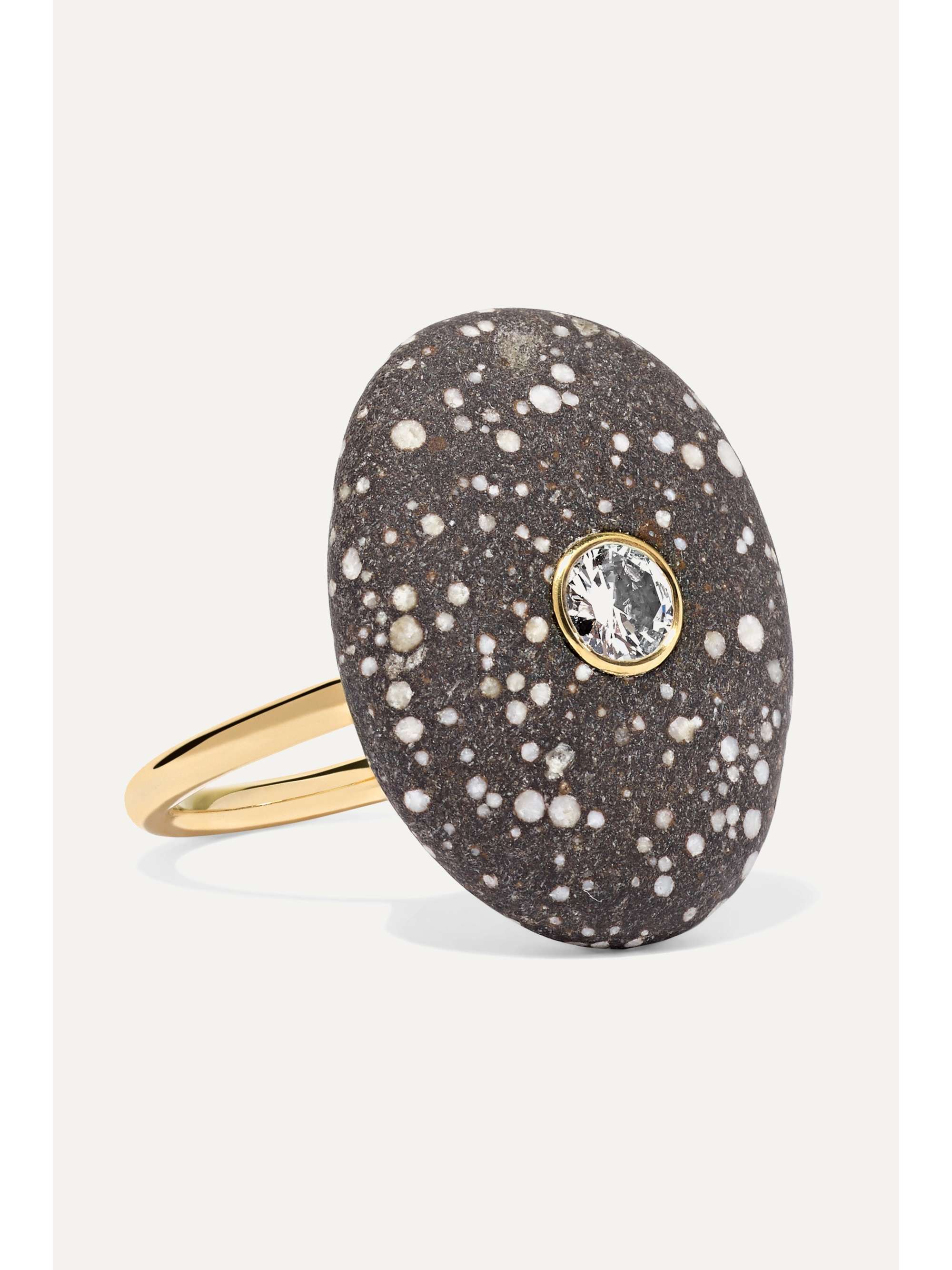 CVC STONES Sulfur 18-karat gold, stone and diamond ring