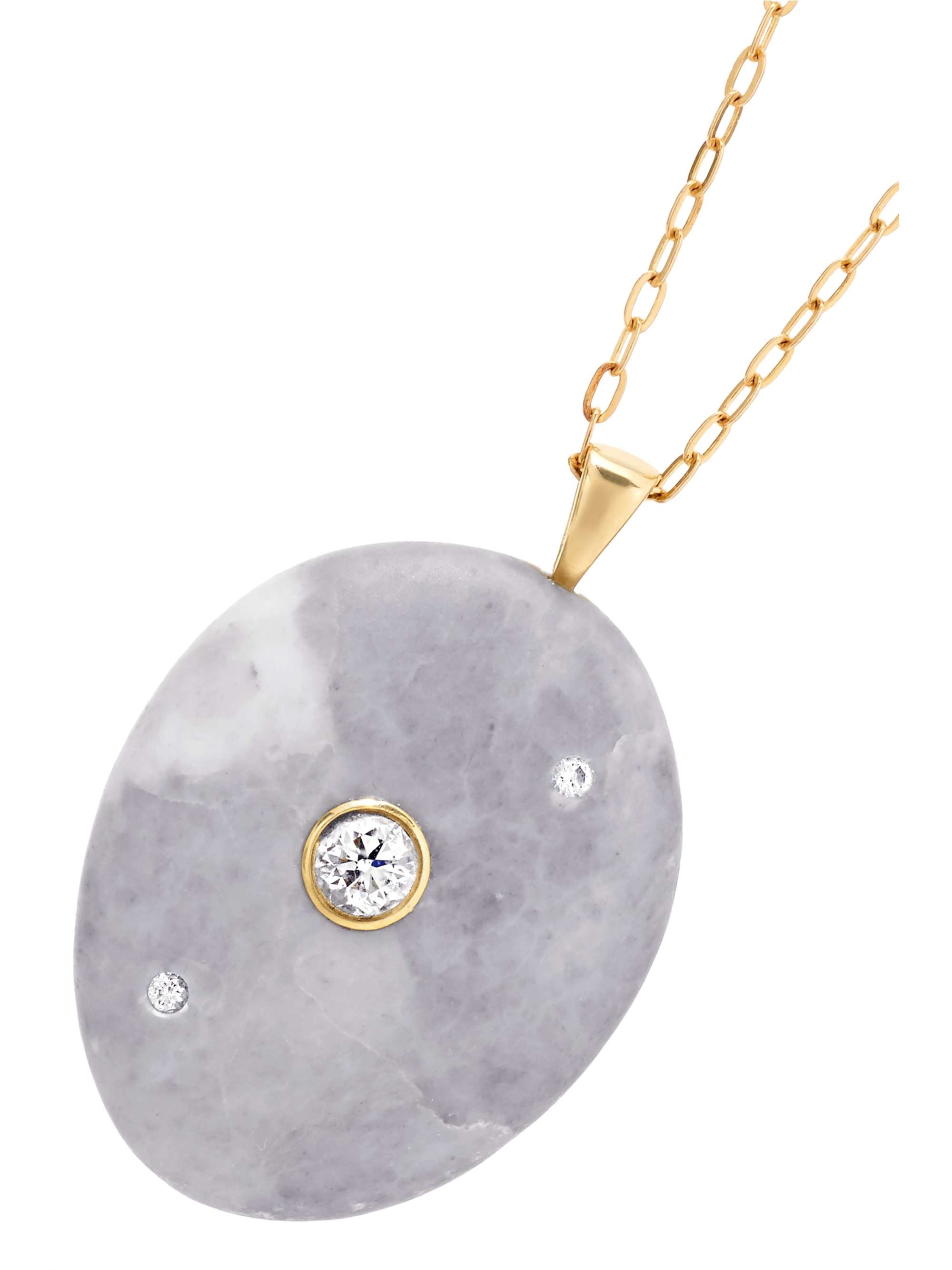 CVC STONES Billow 18-karat gold, stone and diamond necklace