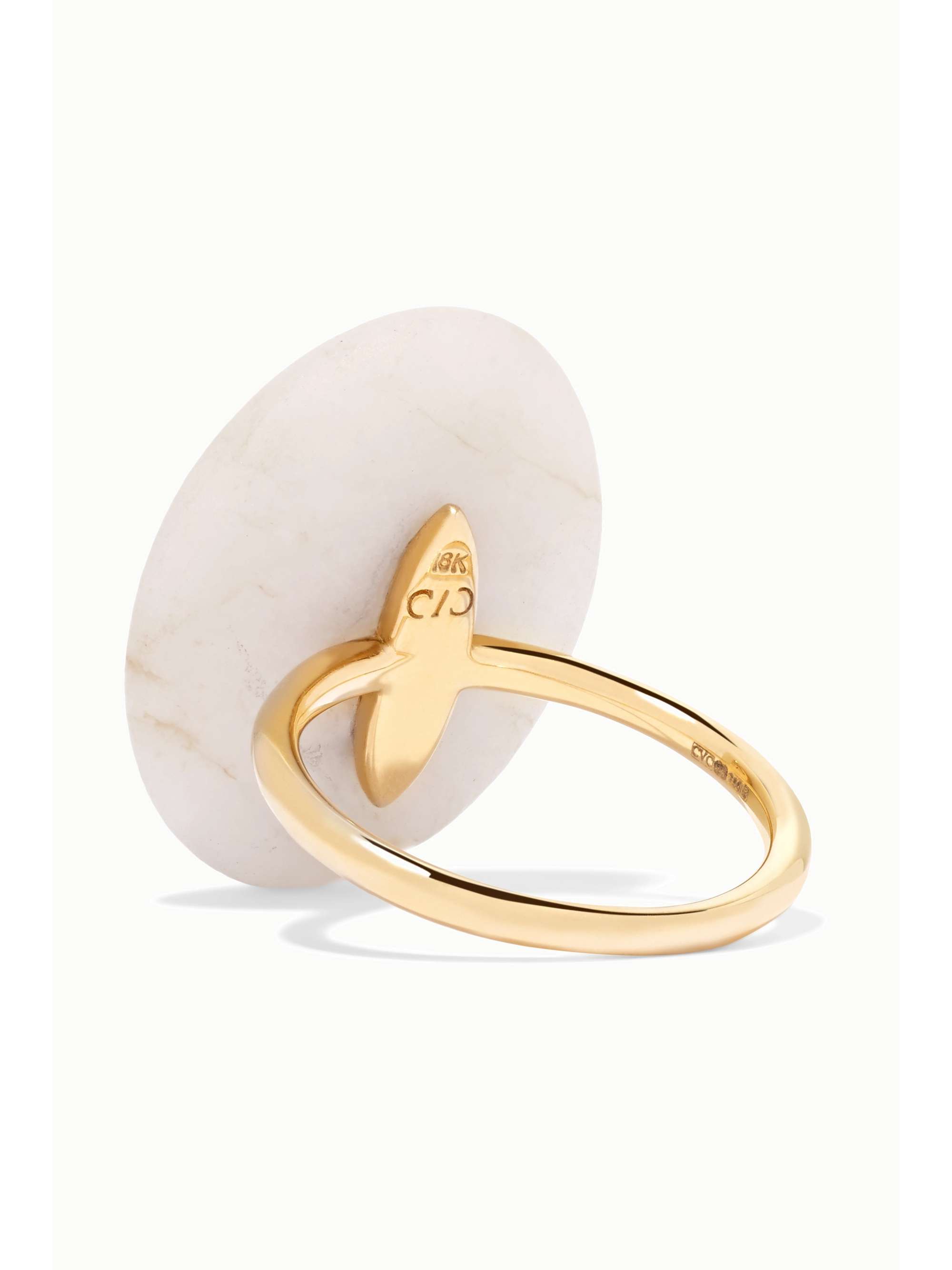 CVC STONES Sulfur 18-karat gold, stone and diamond ring