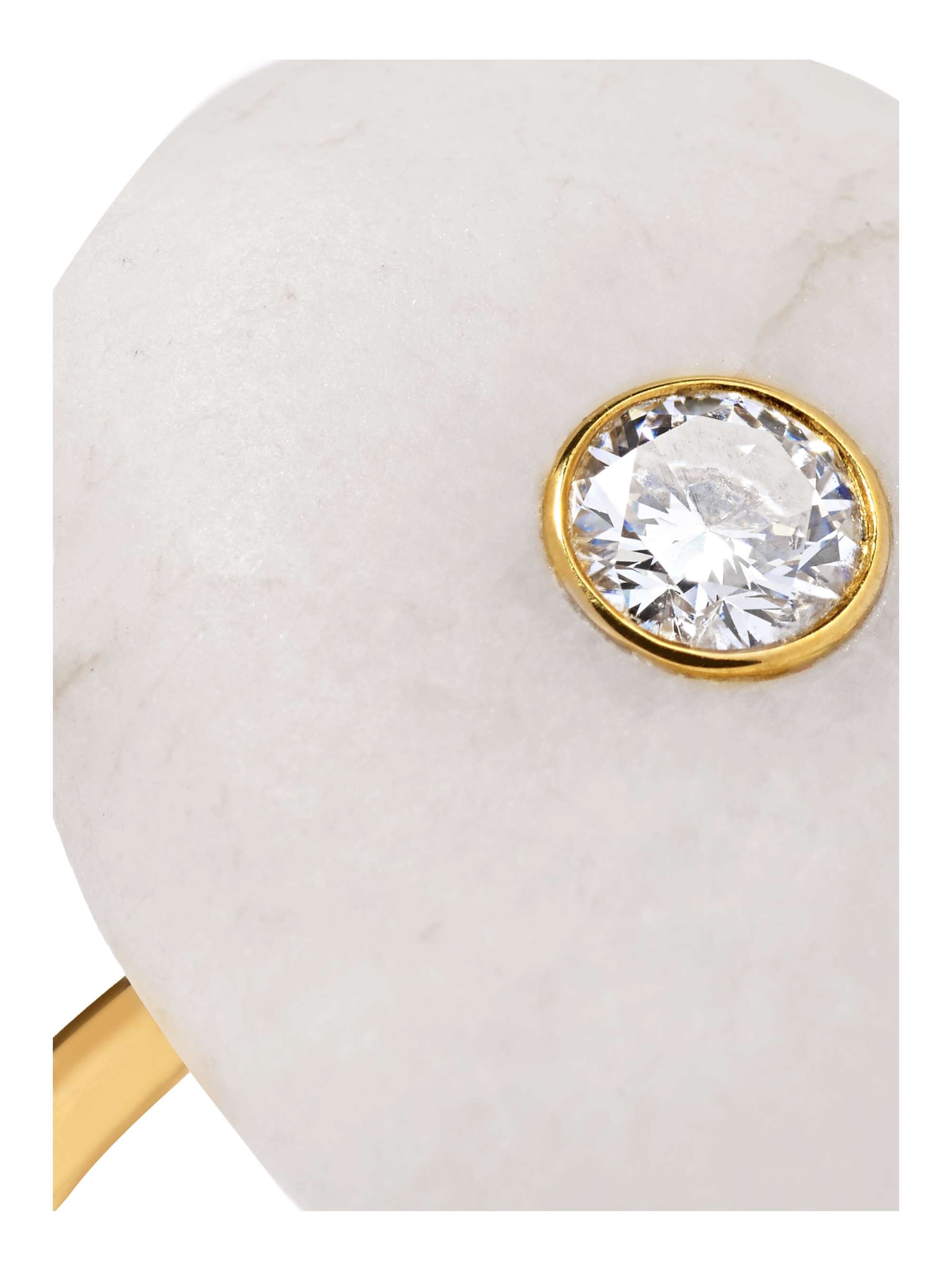 CVC STONES Sulfur 18-karat gold, stone and diamond ring