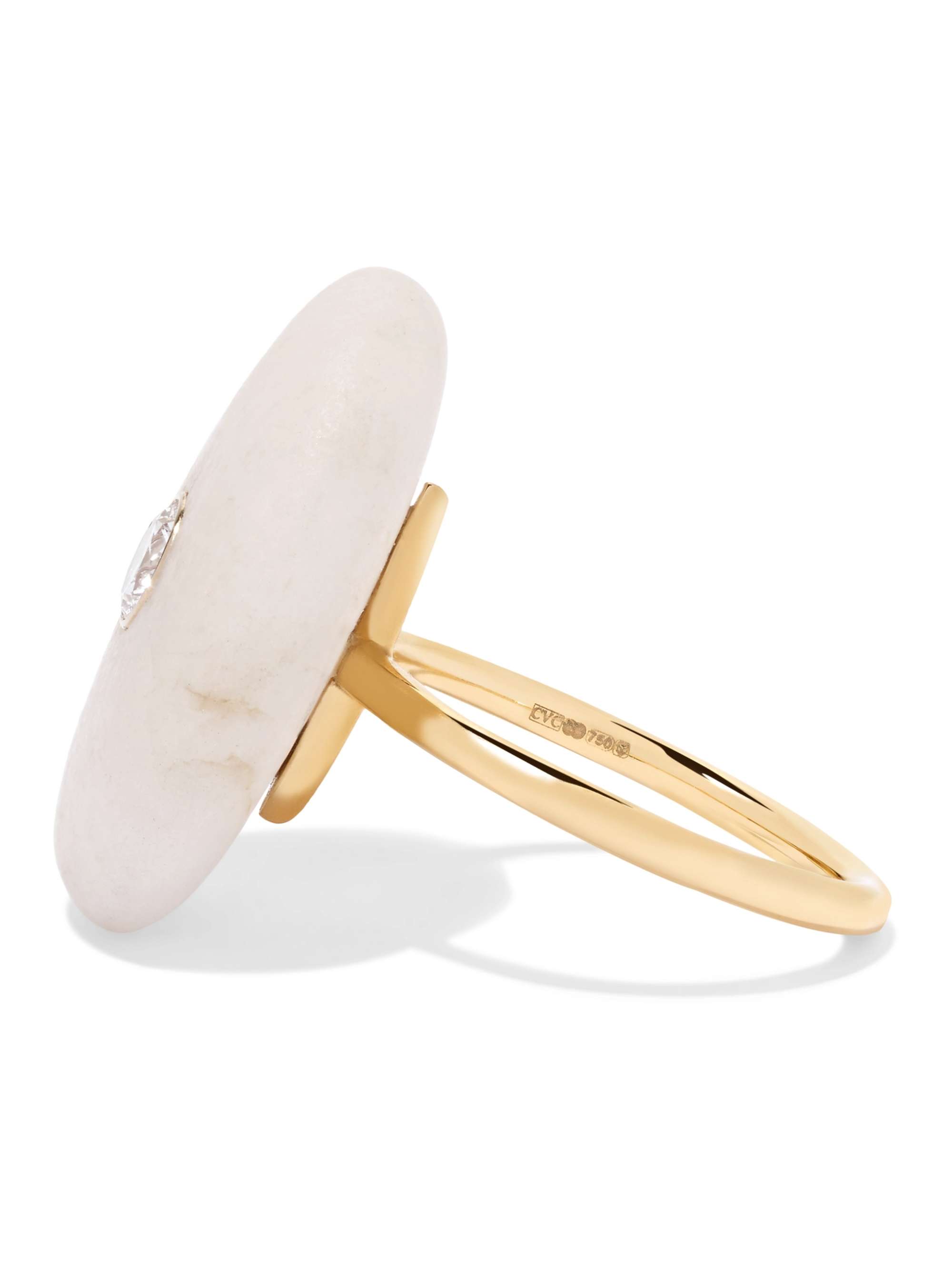 CVC STONES Sulfur 18-karat gold, stone and diamond ring