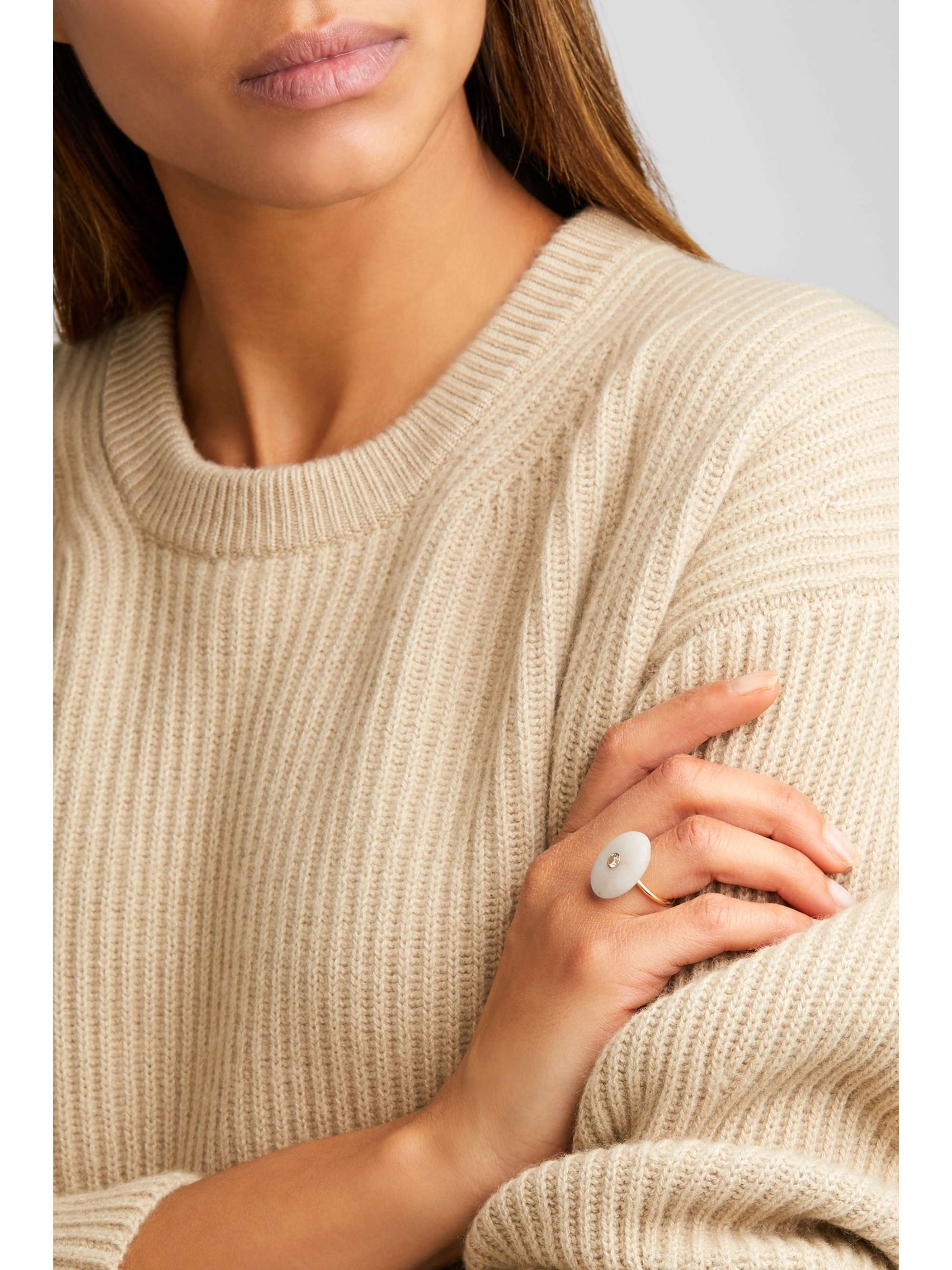 CVC STONES Sulfur 18-karat gold, stone and diamond ring