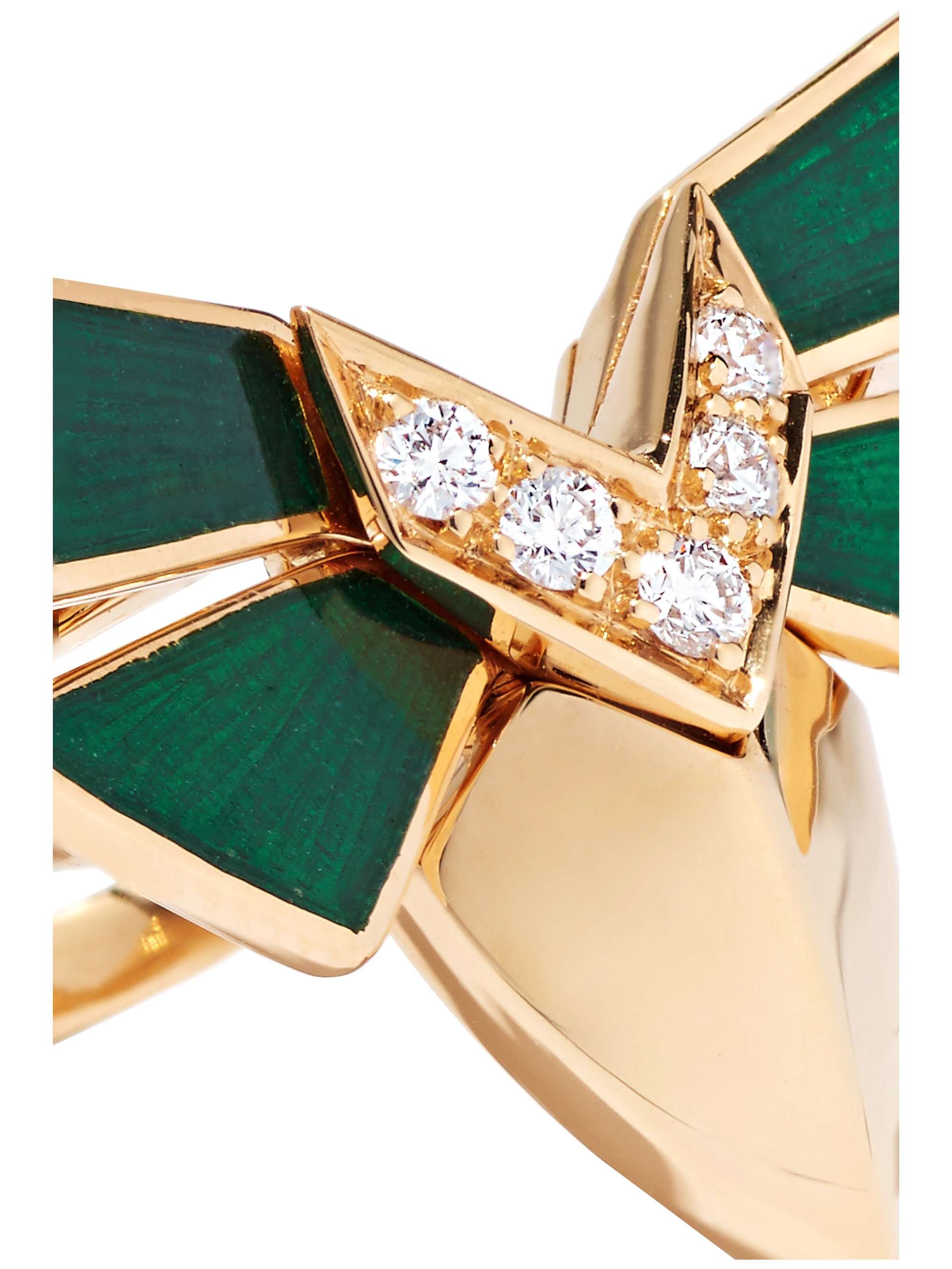 STEPHEN WEBSTER + NET SUSTAIN Jitterbug 18-karat gold, diamond and enamel ring