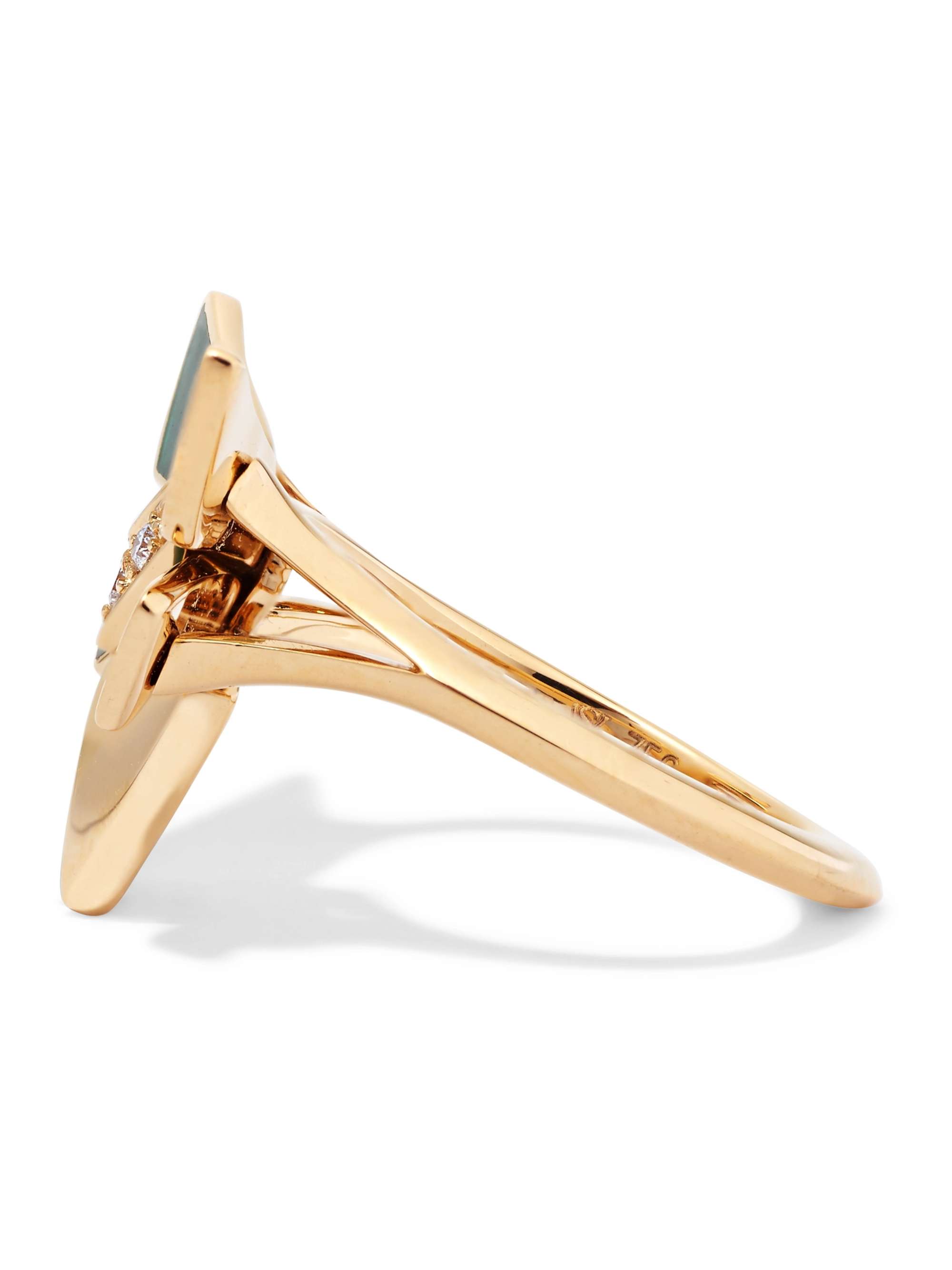 STEPHEN WEBSTER + NET SUSTAIN Jitterbug 18-karat gold, diamond and enamel ring