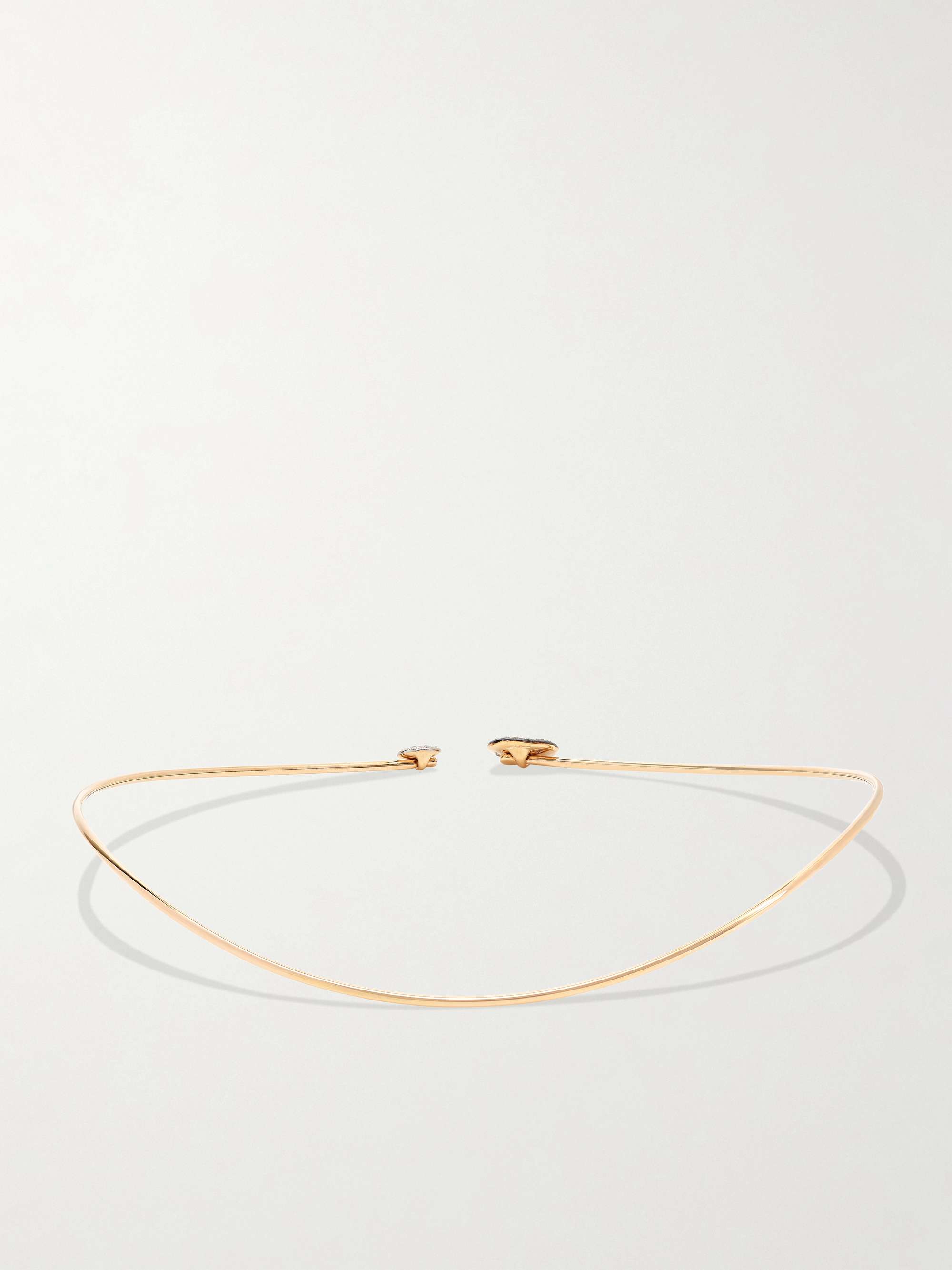 POMELLATO Sabbia 18-karat rose gold diamond choker