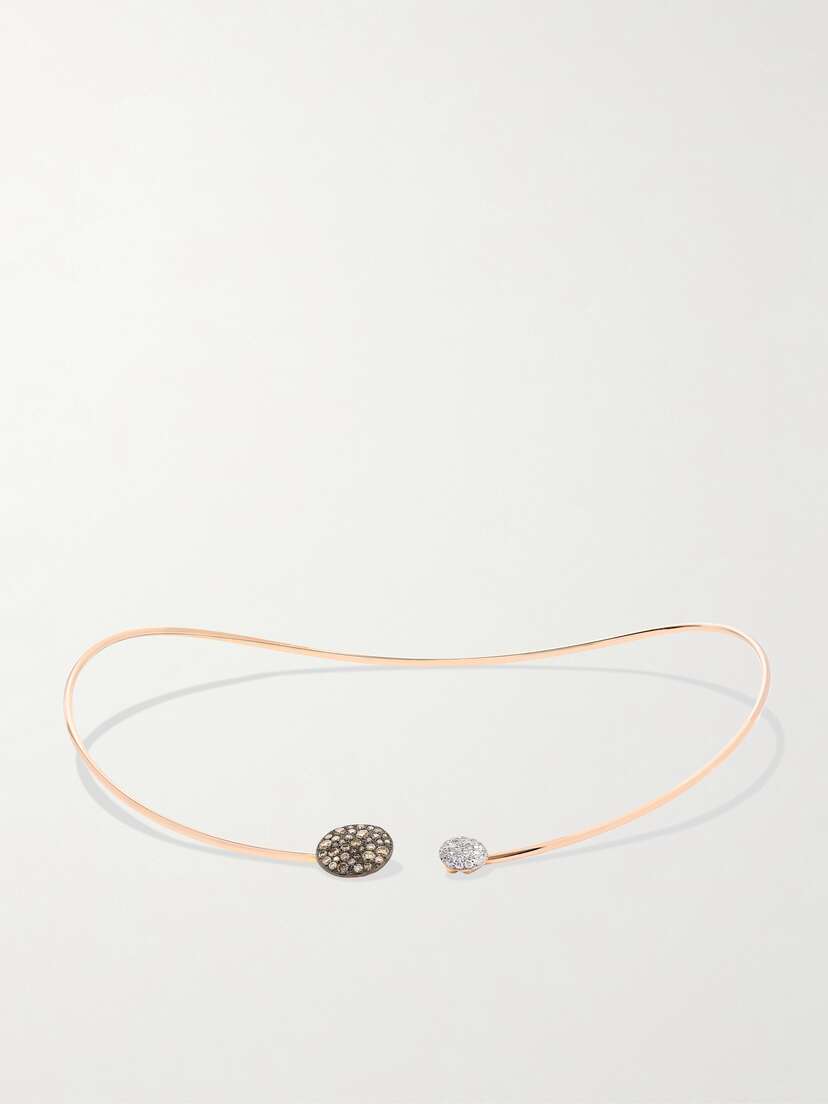 Pomellato Sabbia 18-karat Rose Gold Diamond Choker