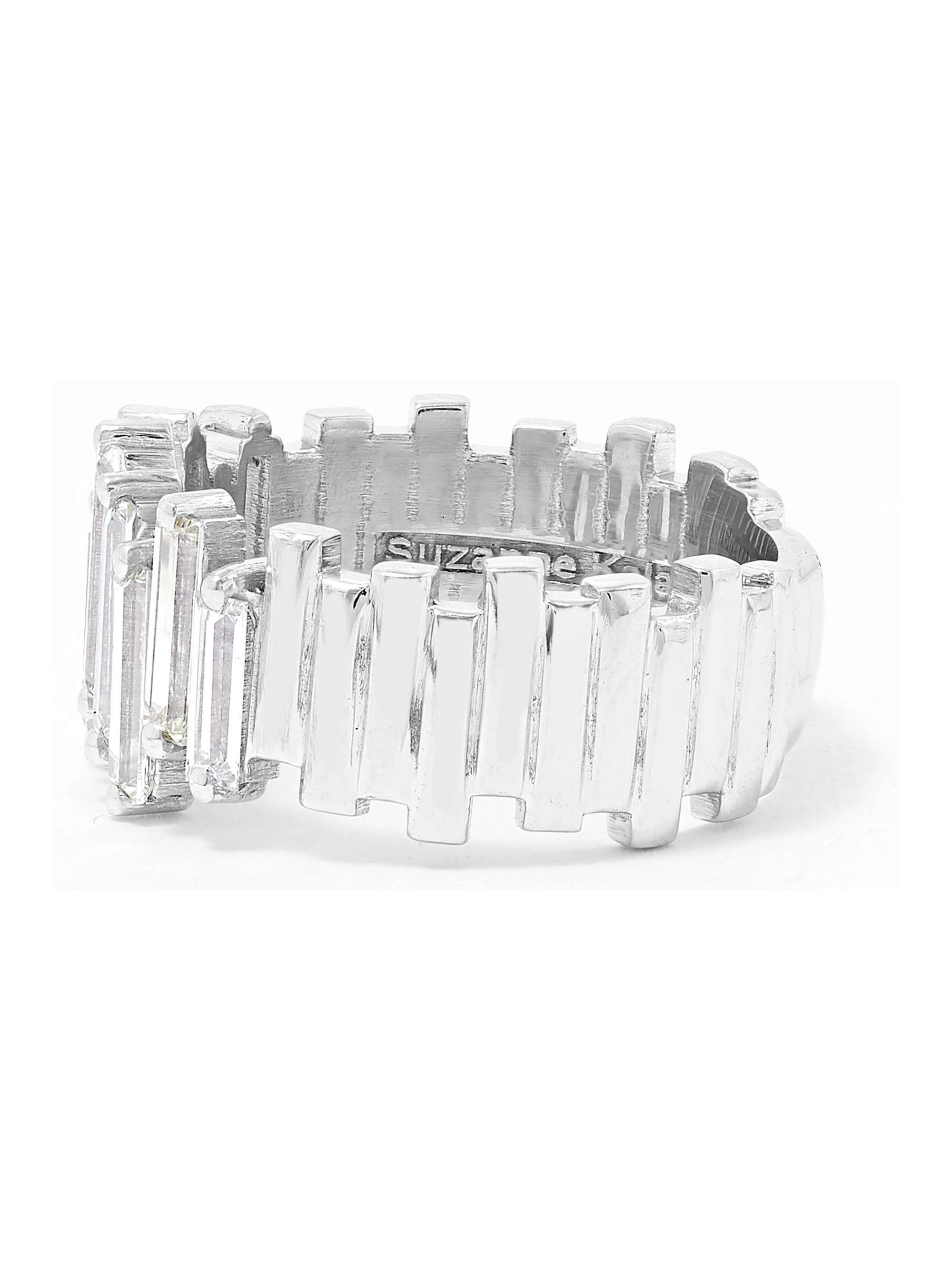 SUZANNE KALAN 18-karat white gold diamond ring