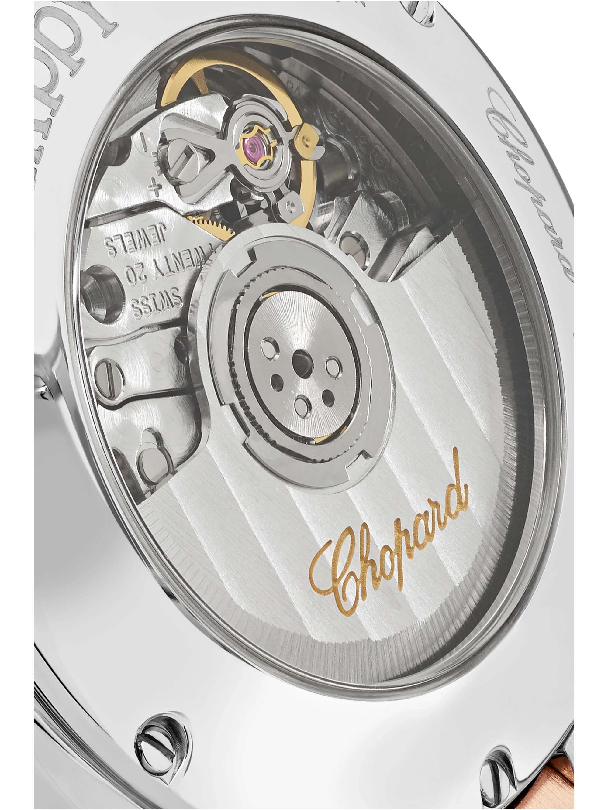 CHOPARD Happy Sport Automatic 30mm 18-karat rose gold, stainless steel and diamond watch