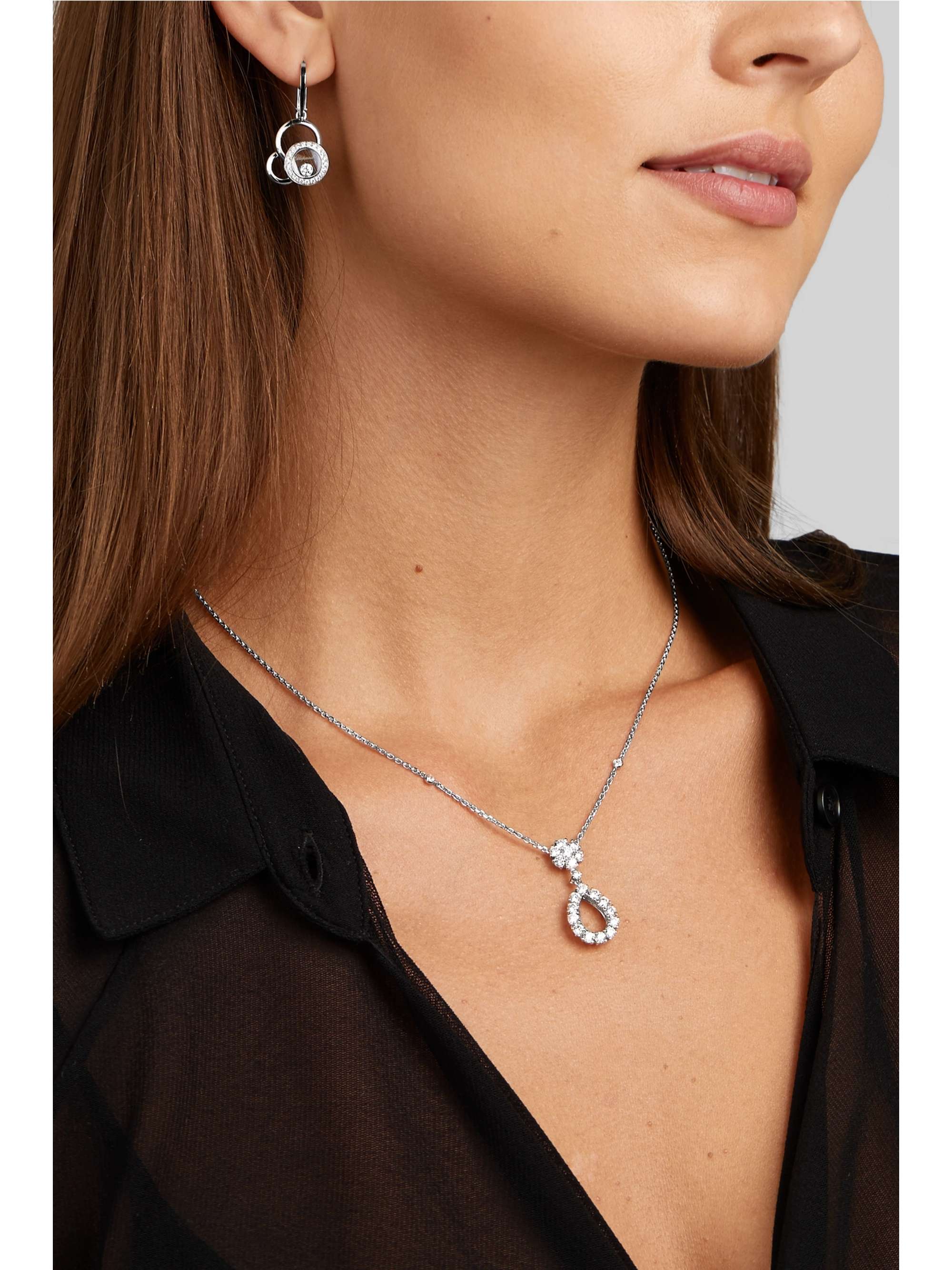 CHOPARD Happy Dreams 18-karat rose gold diamond earrings