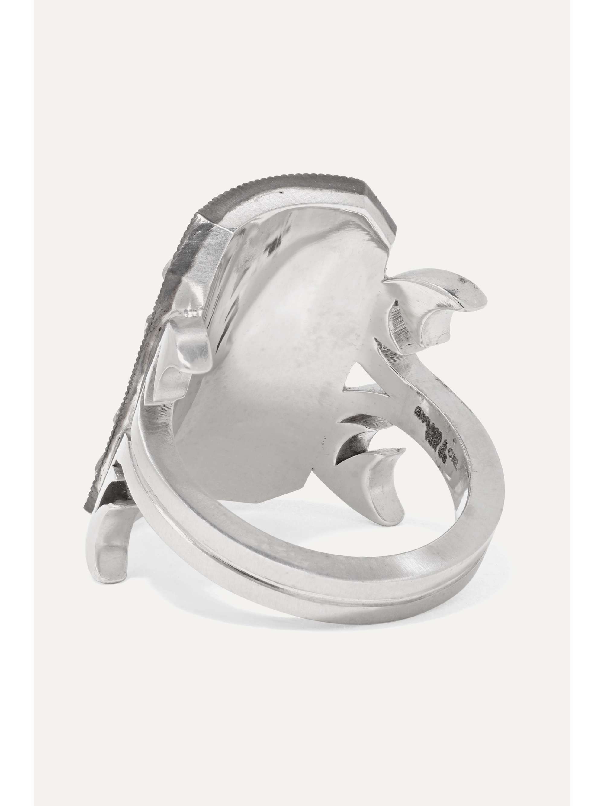 SYLVA & CIE 18-karat white gold, sterling silver and diamond ring