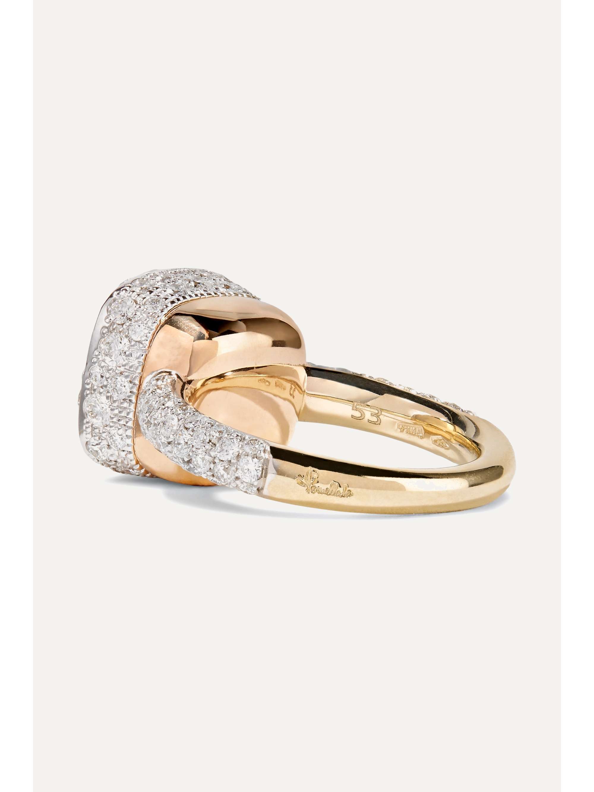 POMELLATO Nudo 18-karat rose and white gold diamond ring