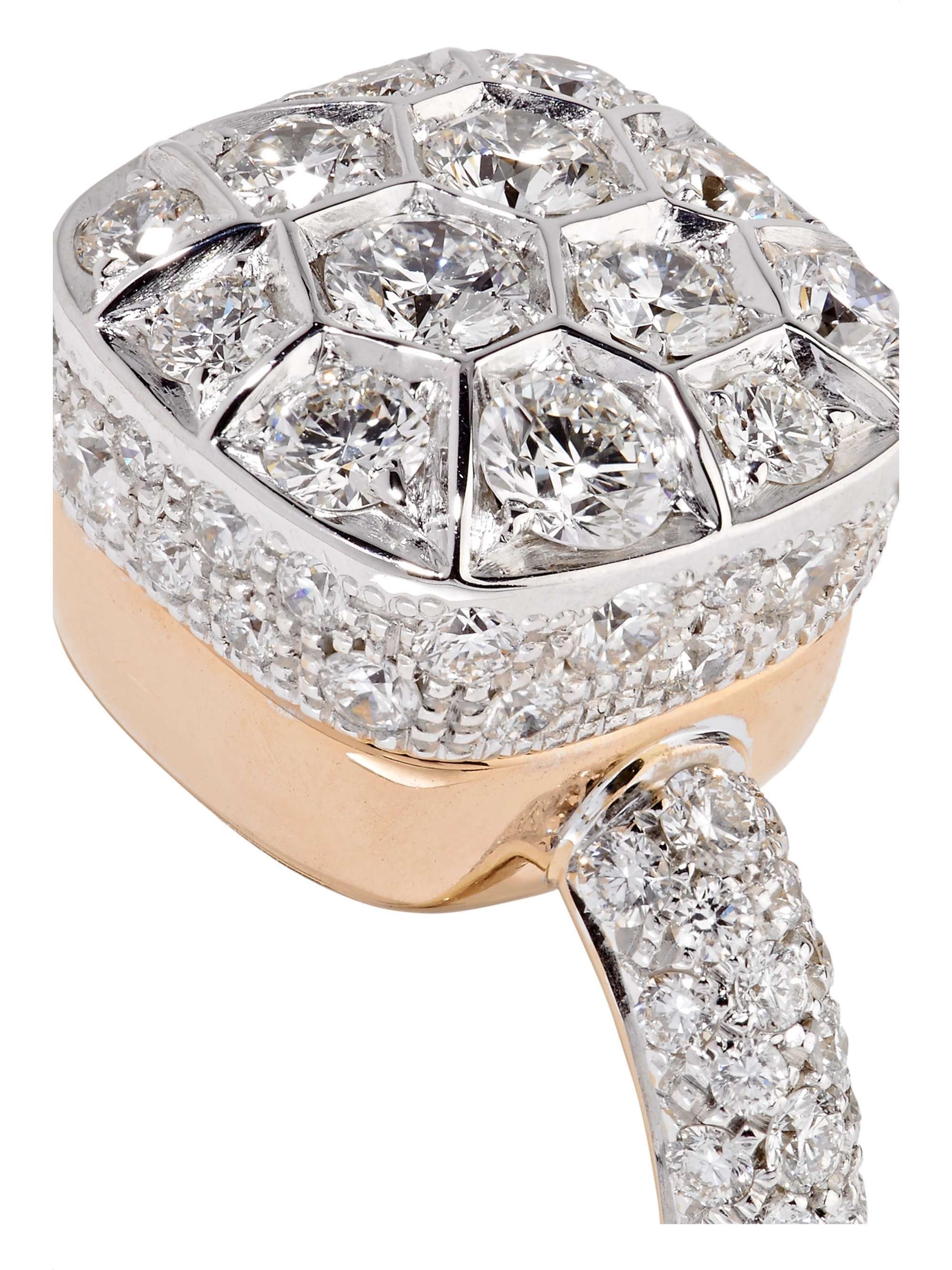 POMELLATO Nudo 18-karat rose and white gold diamond ring